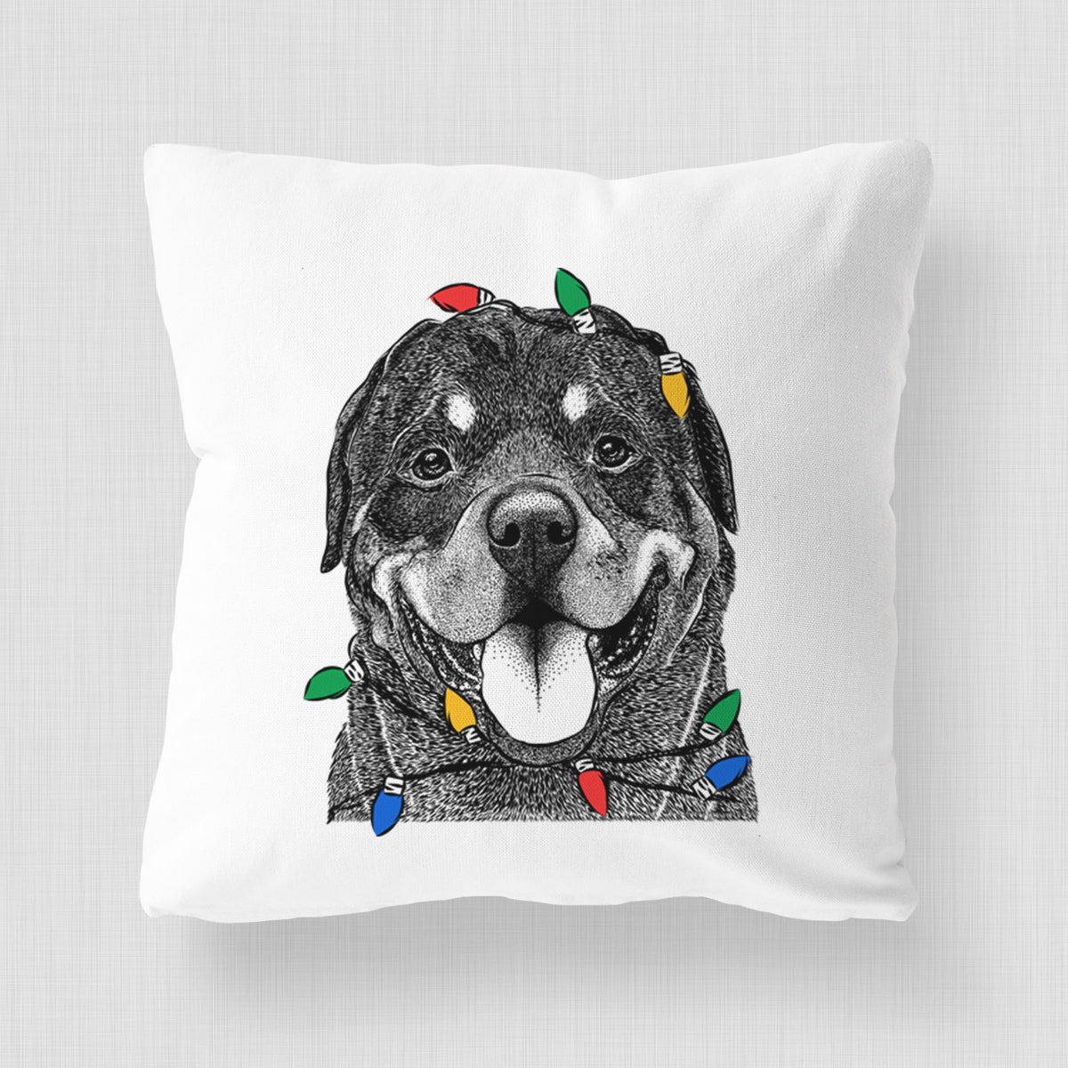 Hagan the Rottweiler - Throw Pillow Cover