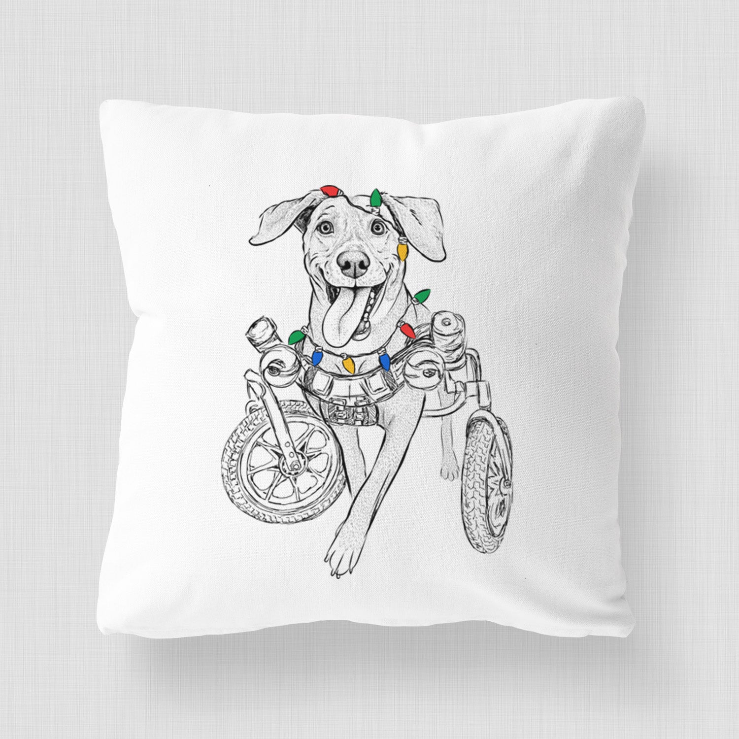 Hannah the Pitbull Mix - Throw Pillow Cover