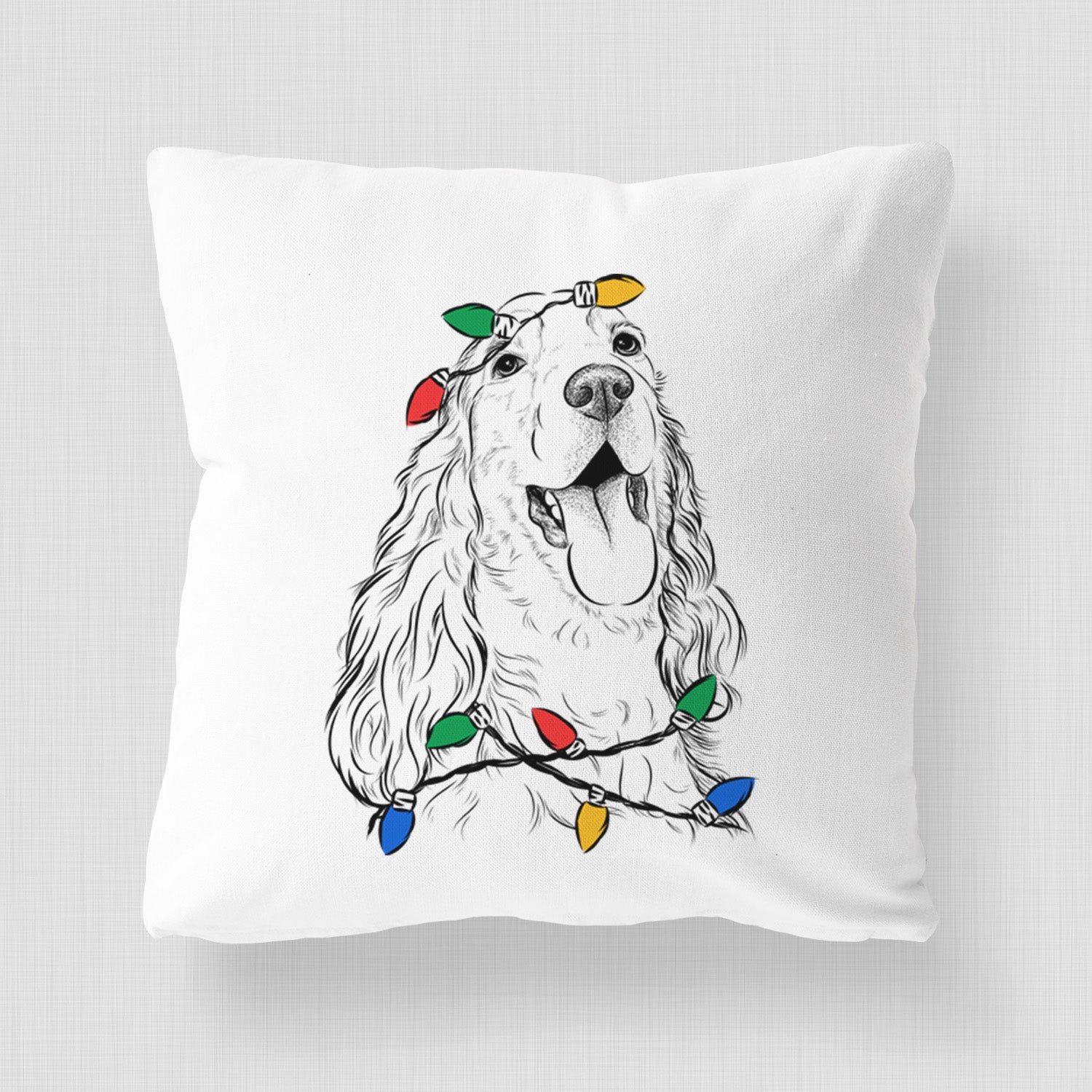 Happy Henry the English Cocker Spaniel - Throw Pillow Cover