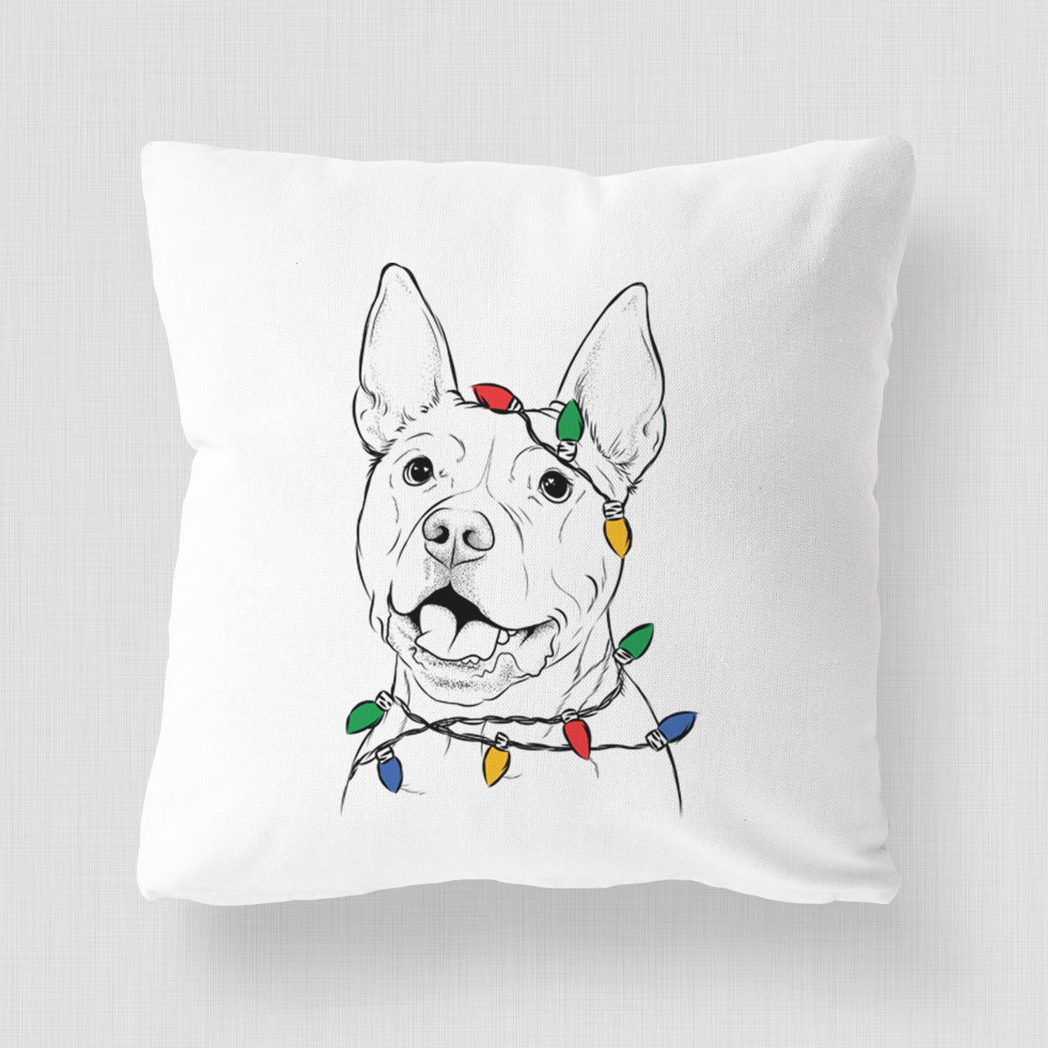 Harley the Pitbull - Throw Pillow Cover