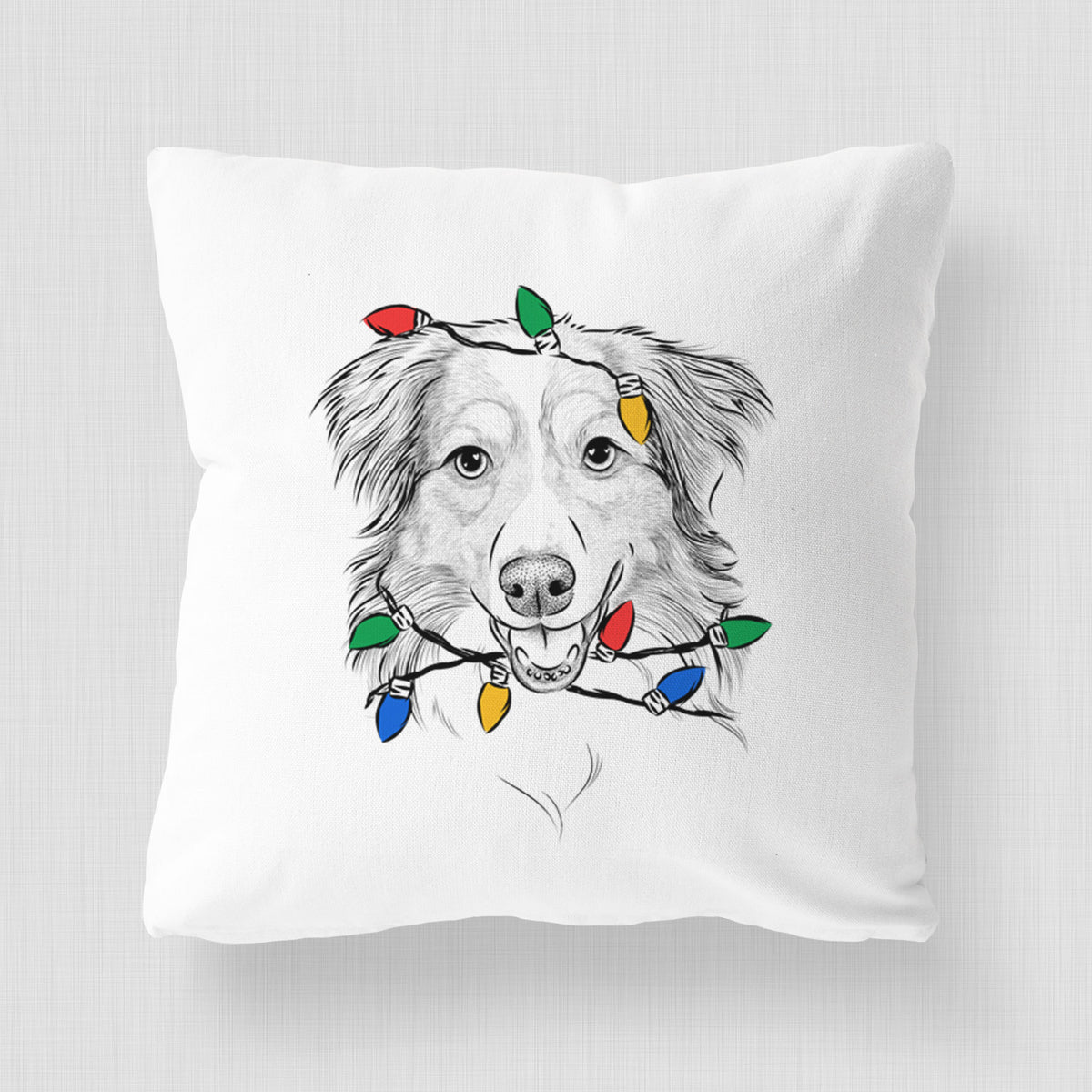 Hattie the Australian Shepherd - Throw Pillow Cover
