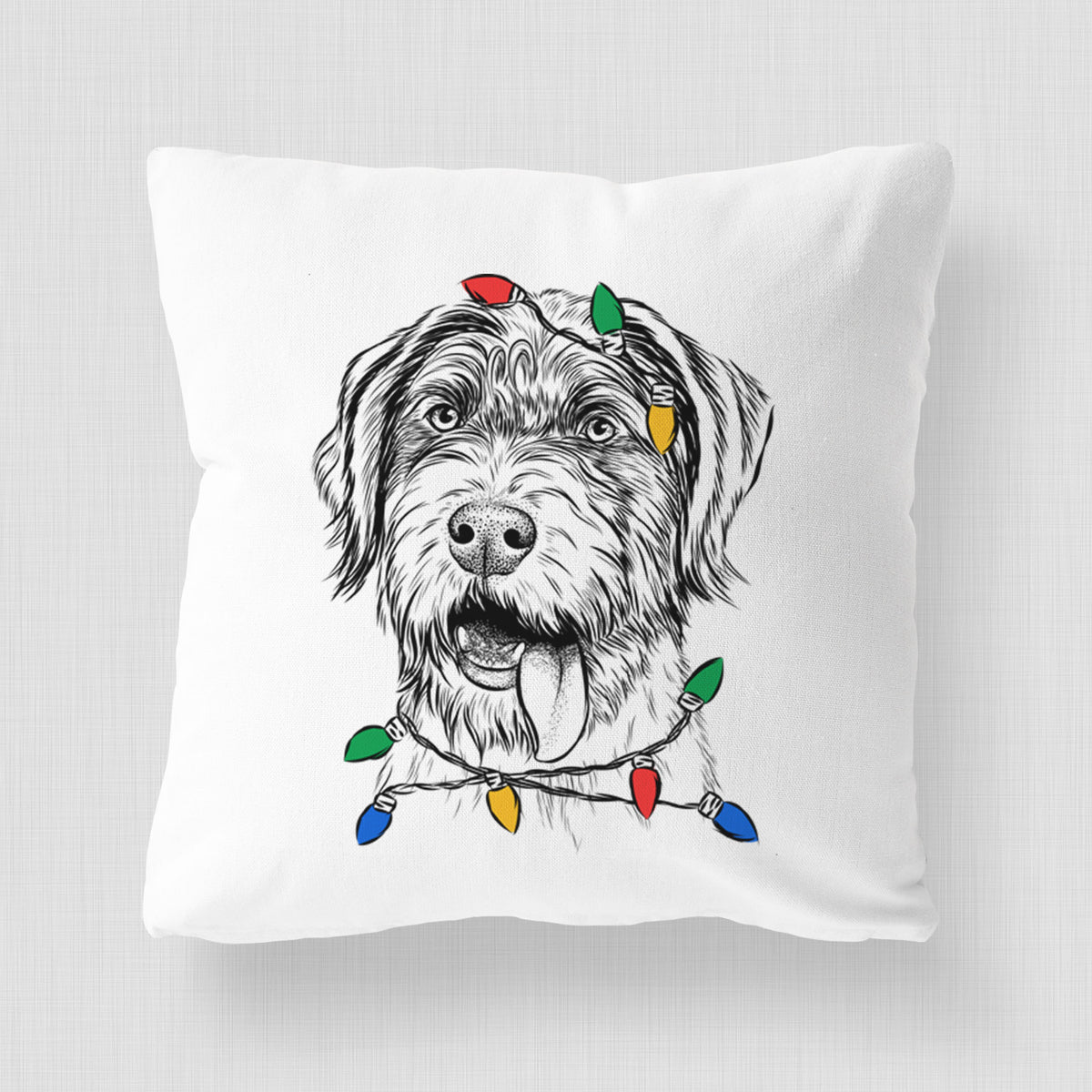Hazel the German Wirehaired Pointer Mix - Throw Pillow Cover