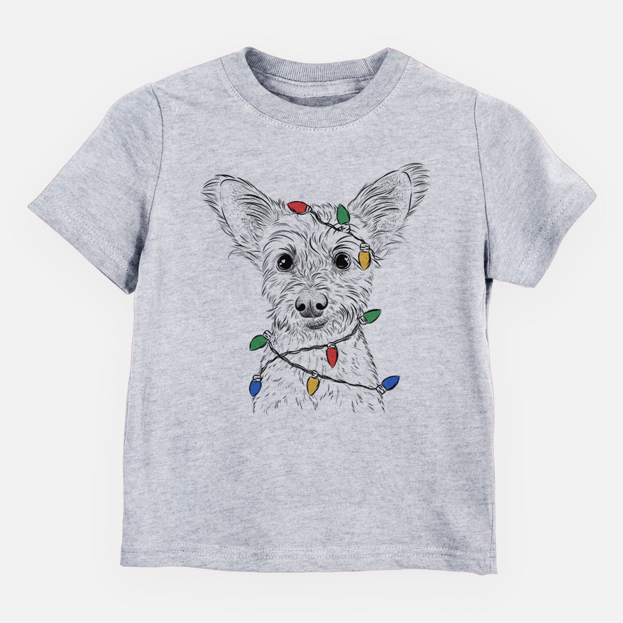 Christmas Lights Heidi the Schnauzer Mix - Kids/Youth/Toddler Shirt