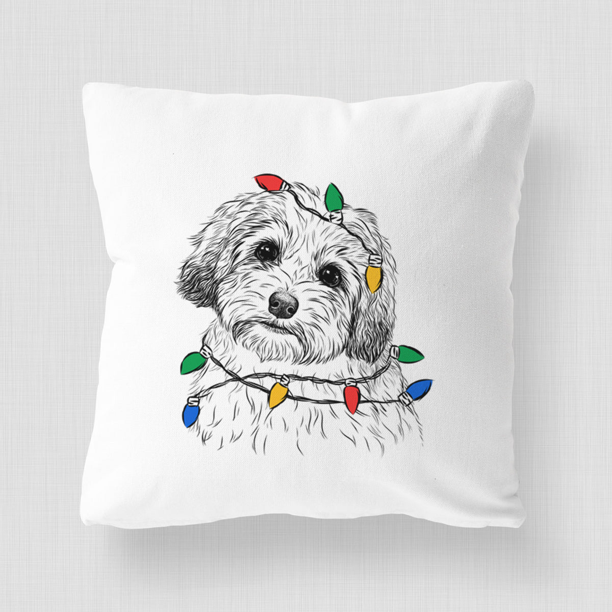 Henry the Havanese - Throw Pillow Cover