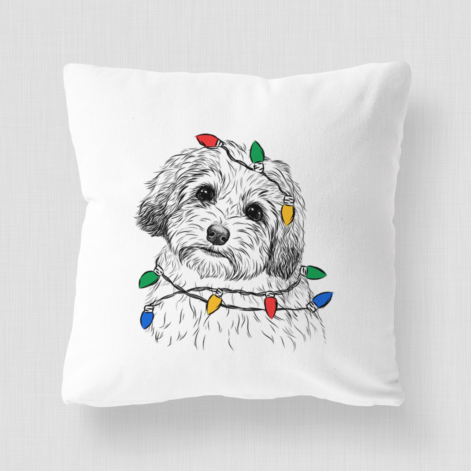 Henry the Havanese - Throw Pillow Cover