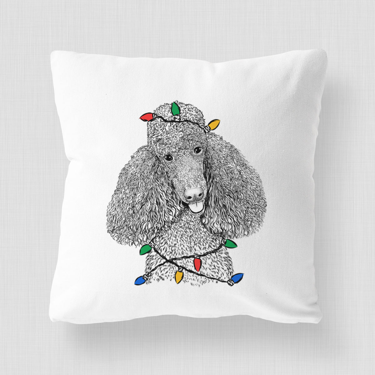Henry the Standard Poodle - Throw Pillow Cover