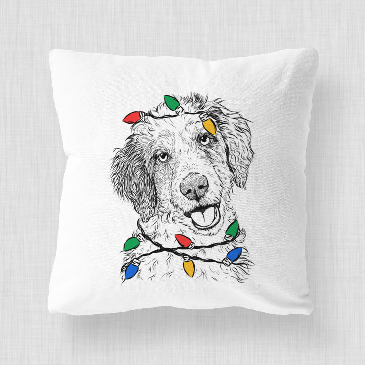 Hoge the Aussiedoodle - Throw Pillow Cover