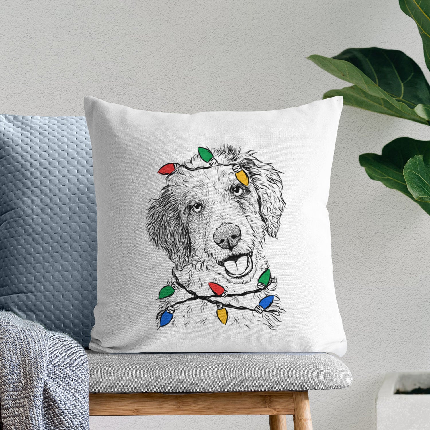 Hoge the Aussiedoodle - Throw Pillow Cover