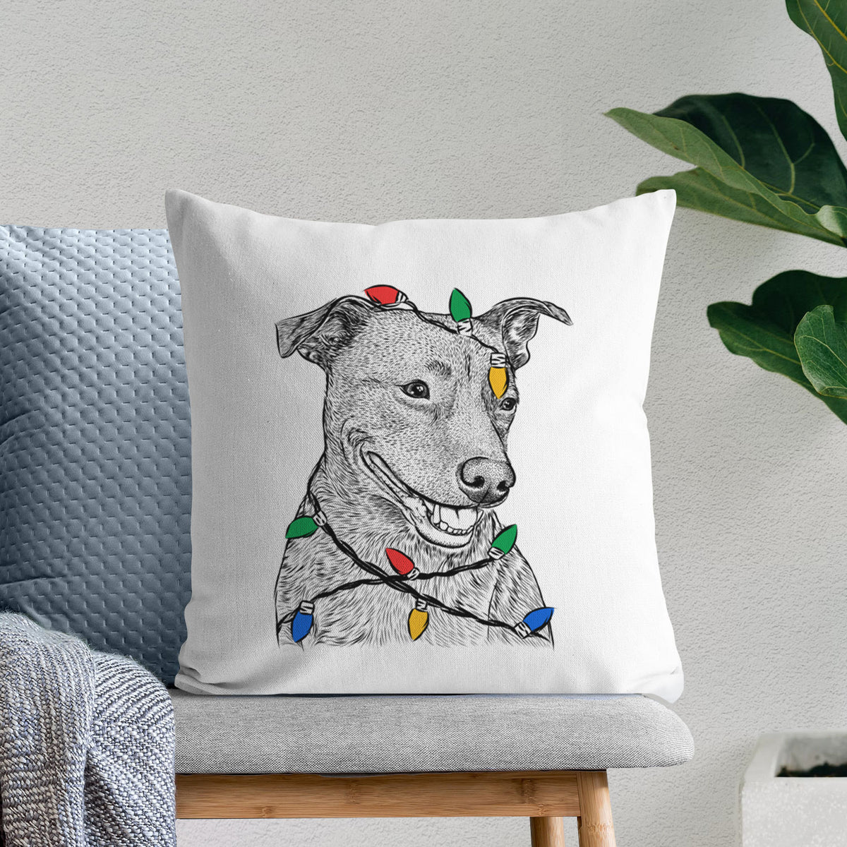 Honey the Lab Pit Mix - Throw Pillow Cover