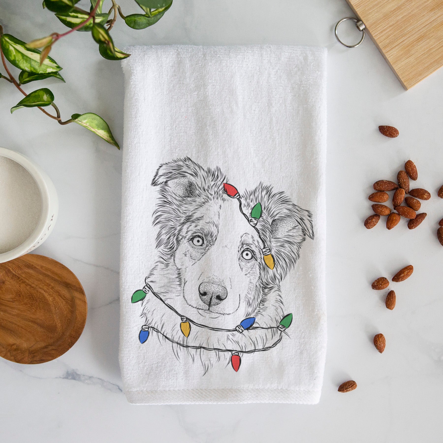 HoneyBee the Miniature Australian Shepherd Decorative Hand Towel