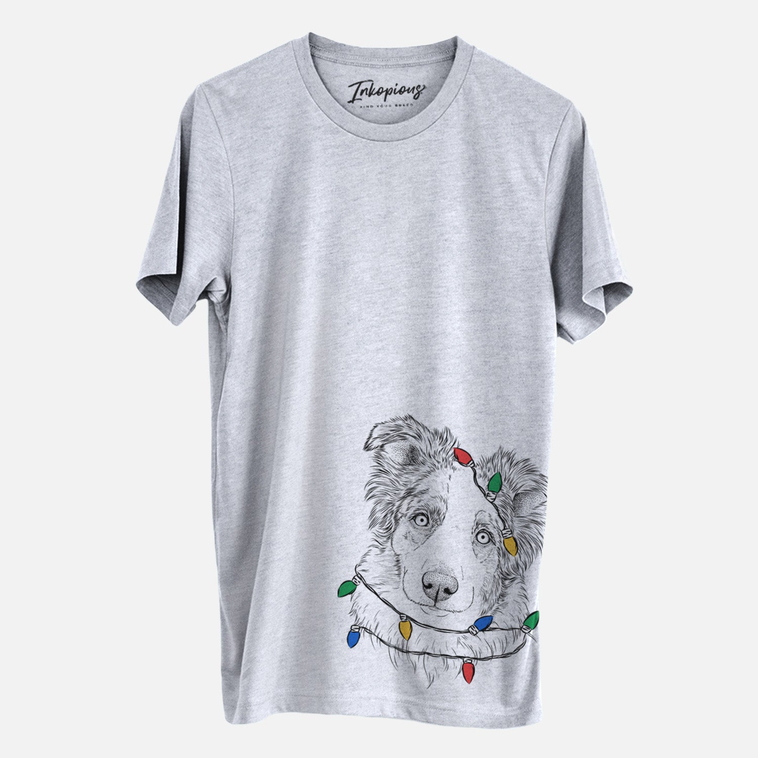 Christmas Lights HoneyBee the Miniature Australian Shepherd - Unisex Crewneck