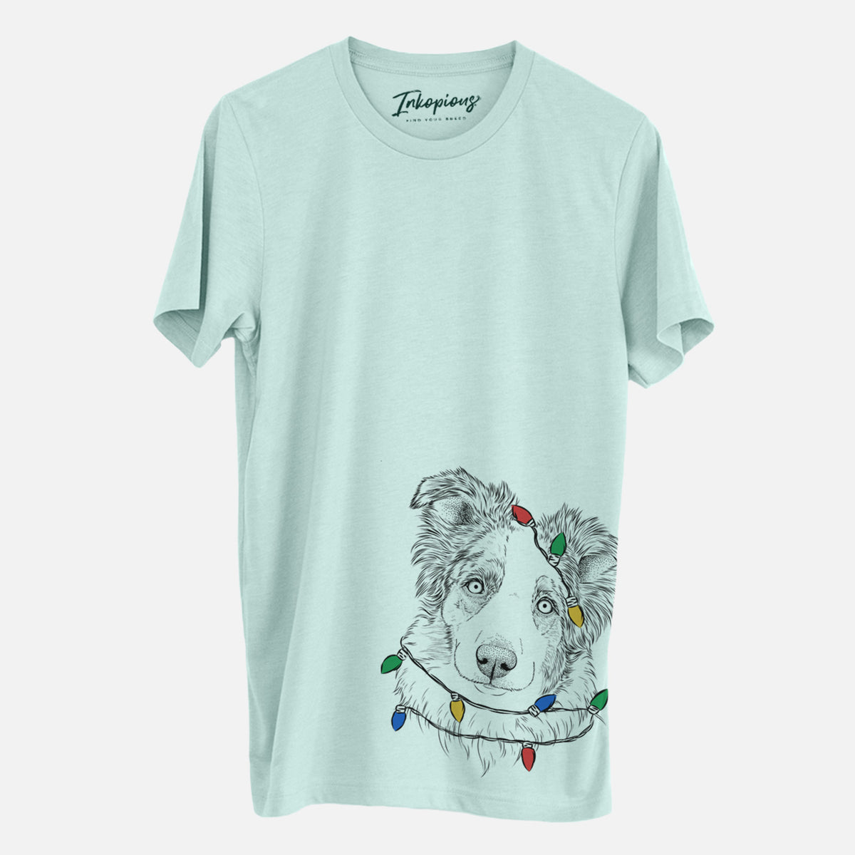 Christmas Lights HoneyBee the Miniature Australian Shepherd - Unisex Crewneck