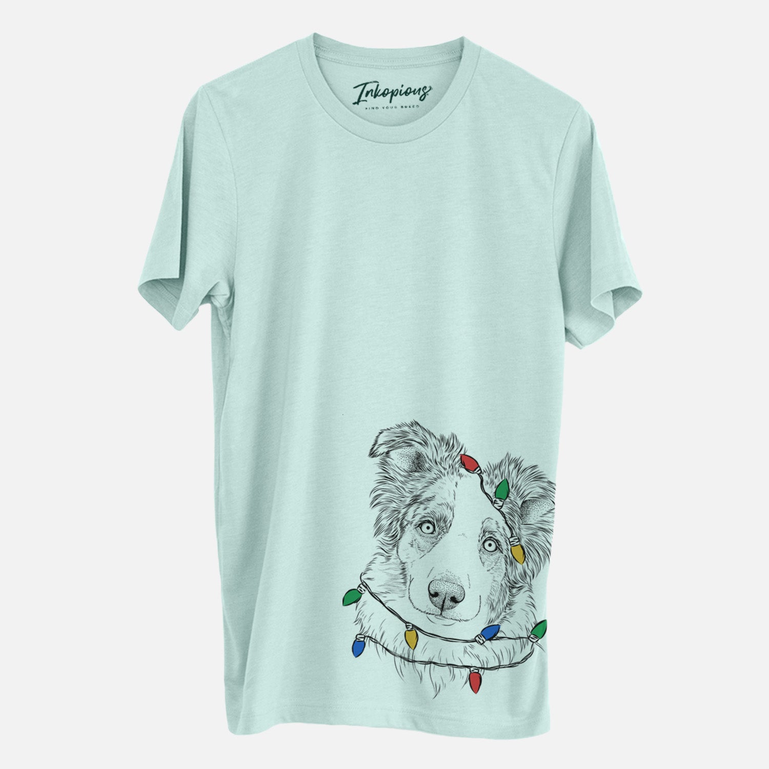 Christmas Lights HoneyBee the Miniature Australian Shepherd - Unisex Crewneck