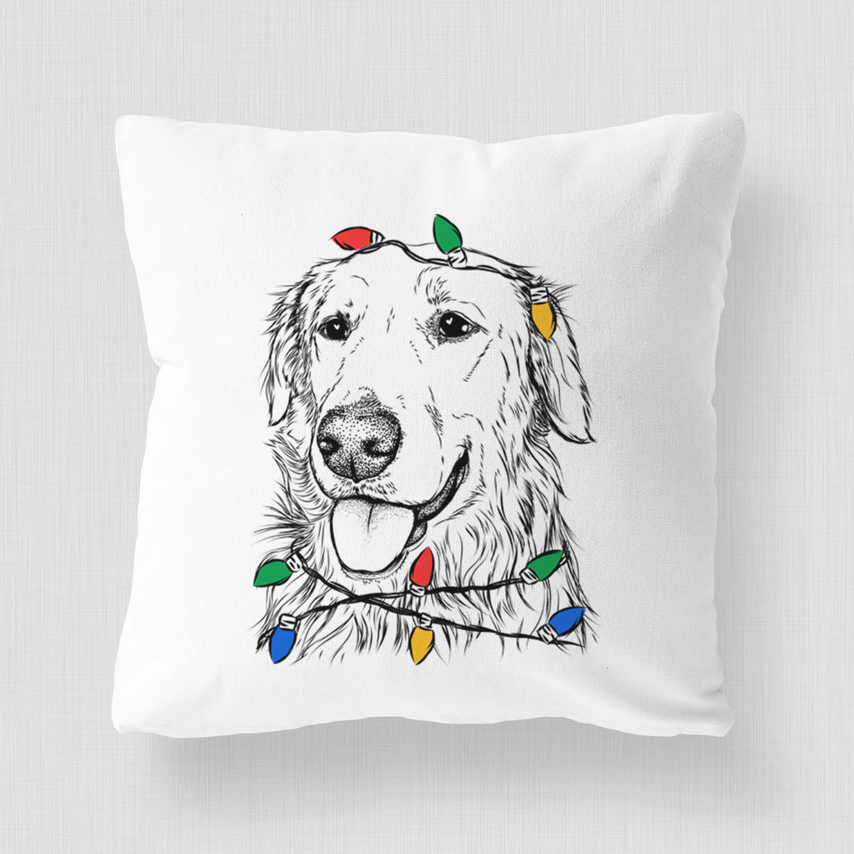 Hopper the Golden Retriever - Throw Pillow Cover