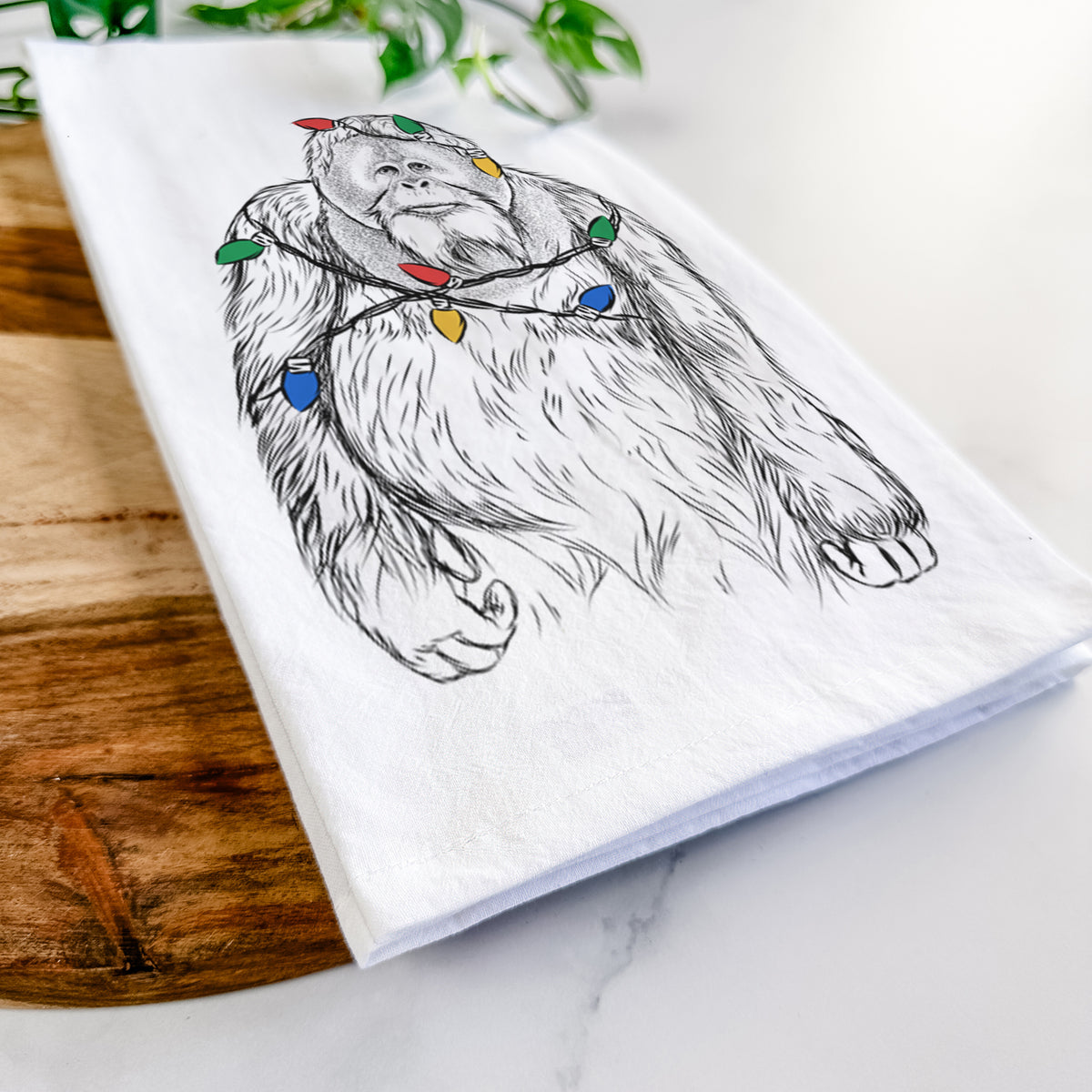 Horace the Male Orangutan Tea Towel