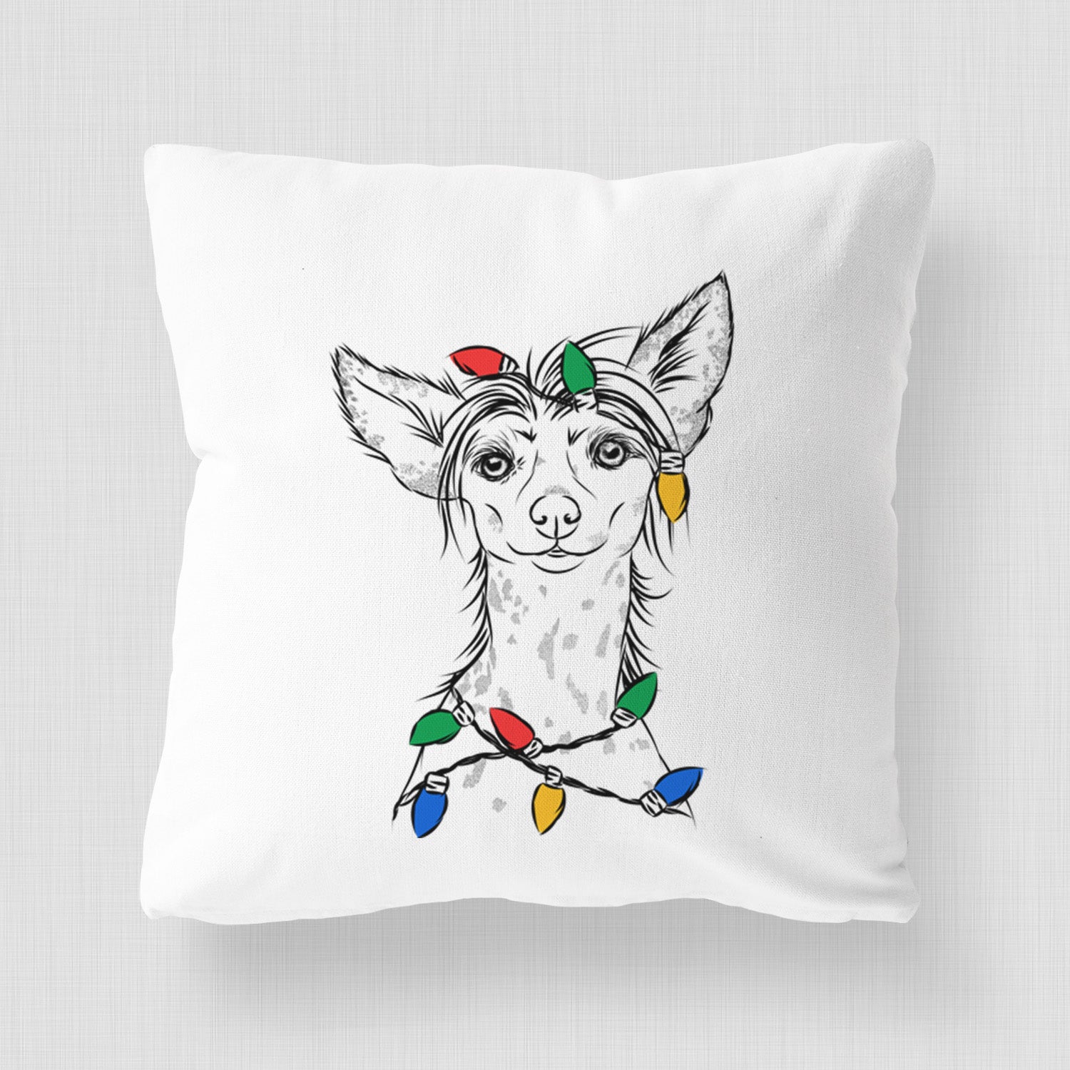 Hudson the Chinese Crested - Throw Pillow Cover