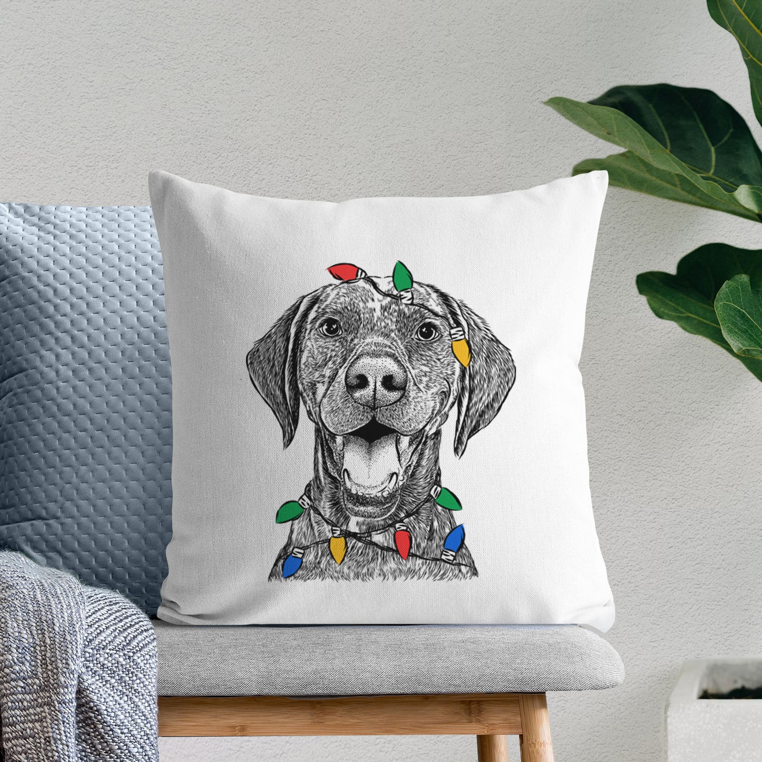 Hudson the German Shorthaired Pointer - Throw Pillow Cover