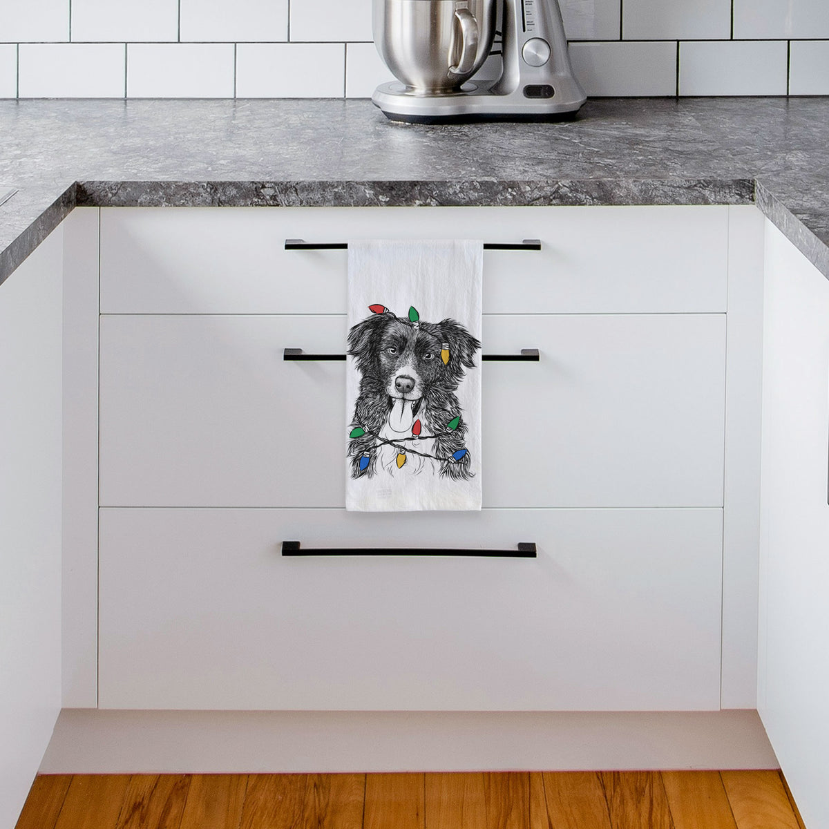 Indi the Border Collie Tea Towel