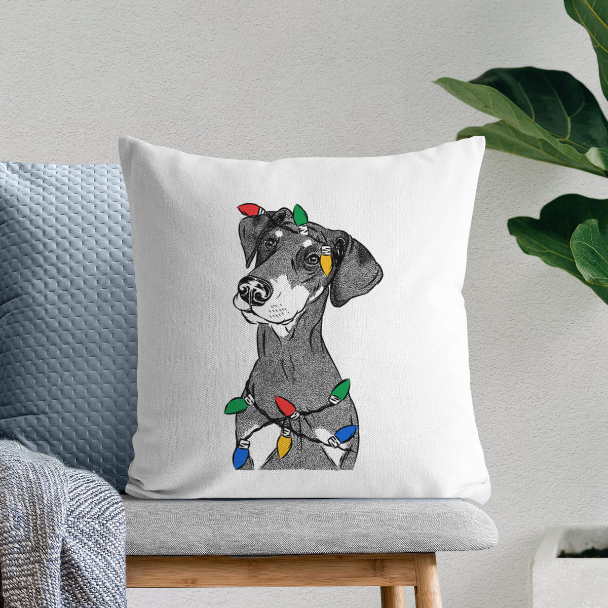 Iroh the Doberman Pinscher - Throw Pillow Cover