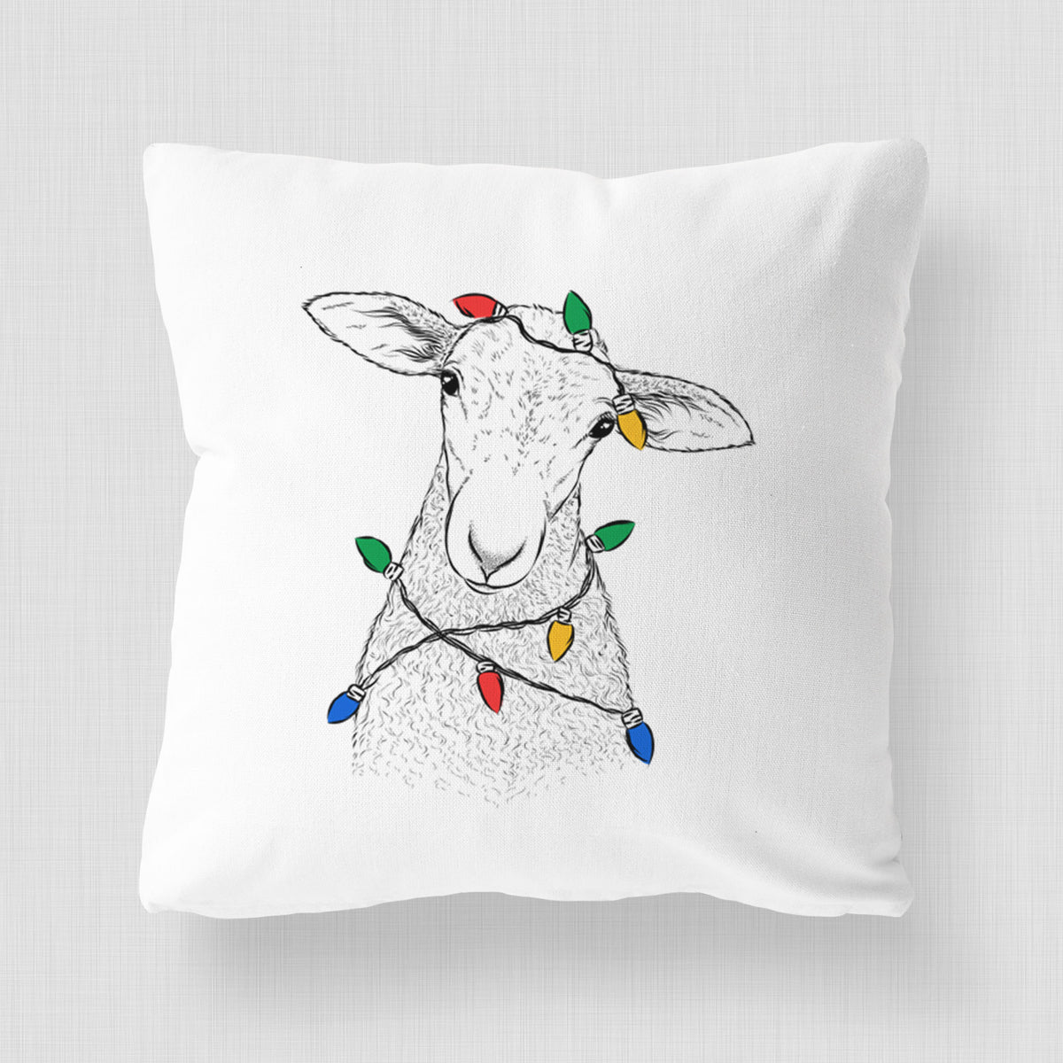 Ivy the Lamb - Throw Pillow Cover