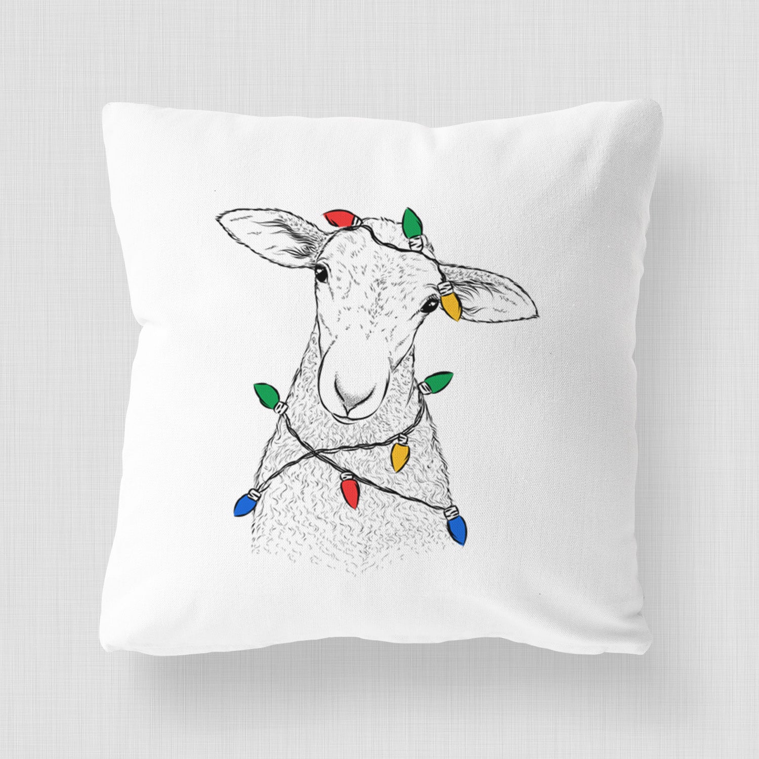 Ivy the Lamb - Throw Pillow Cover
