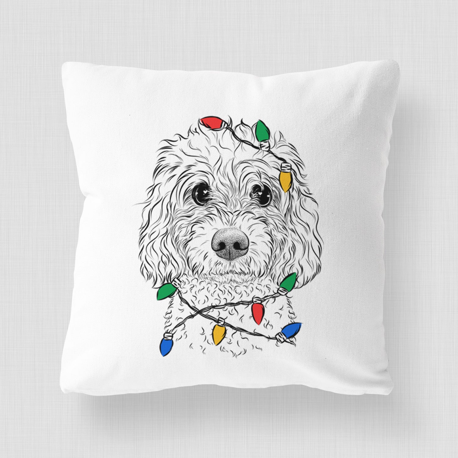 Izzie the Cavachon - Throw Pillow Cover