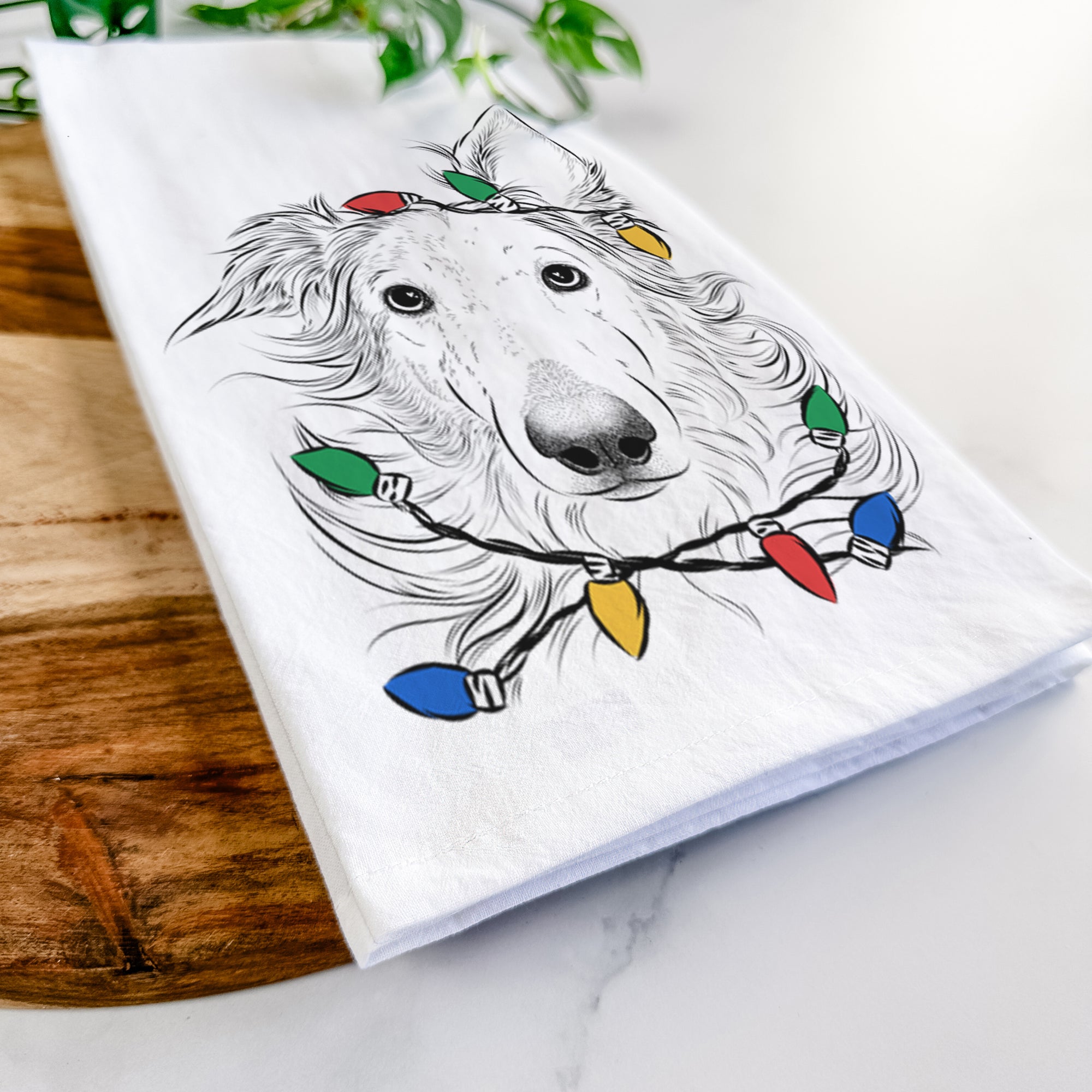 Jasha the Borzoi Tea Towel