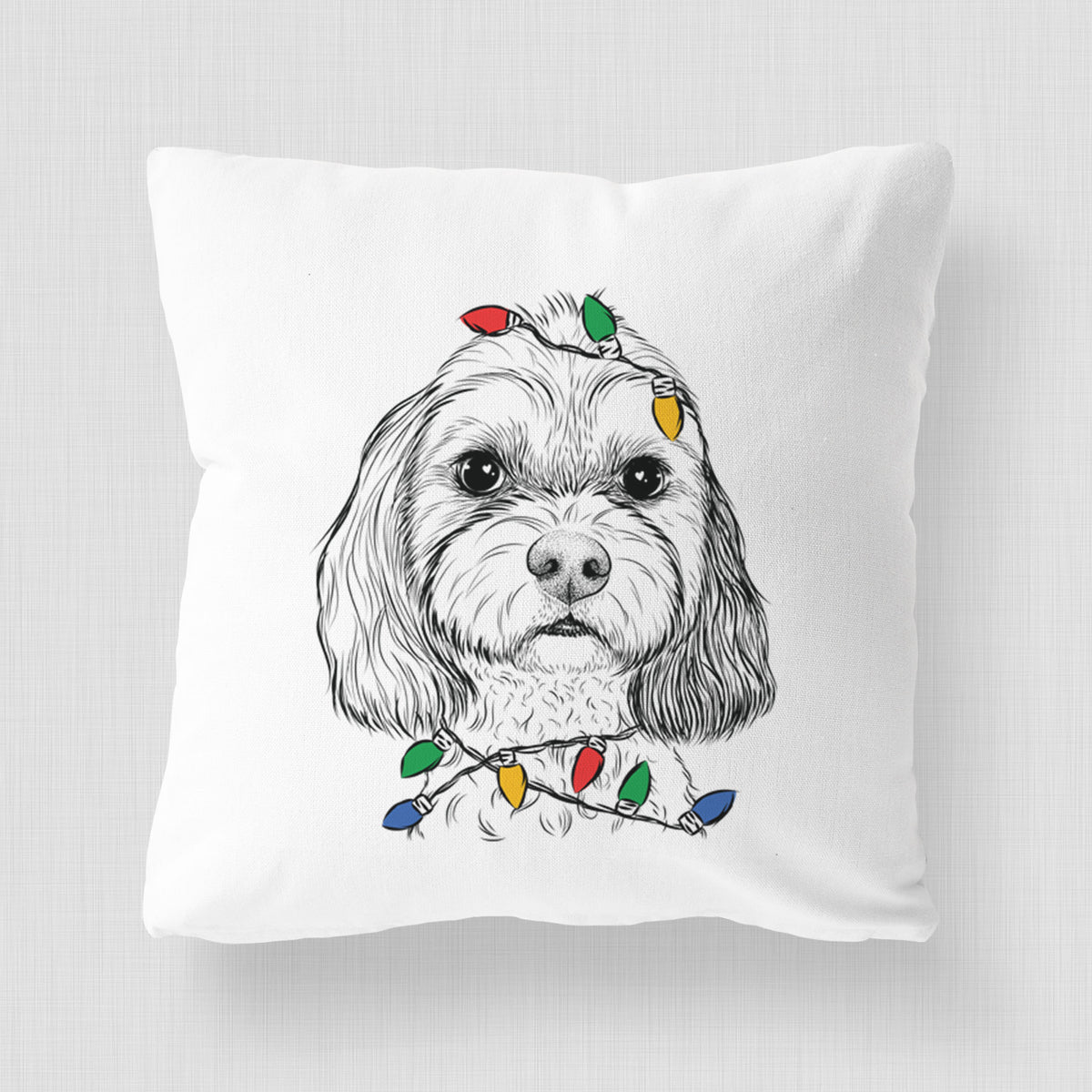 Jasper Diggins the Cavapoo - Throw Pillow Cover