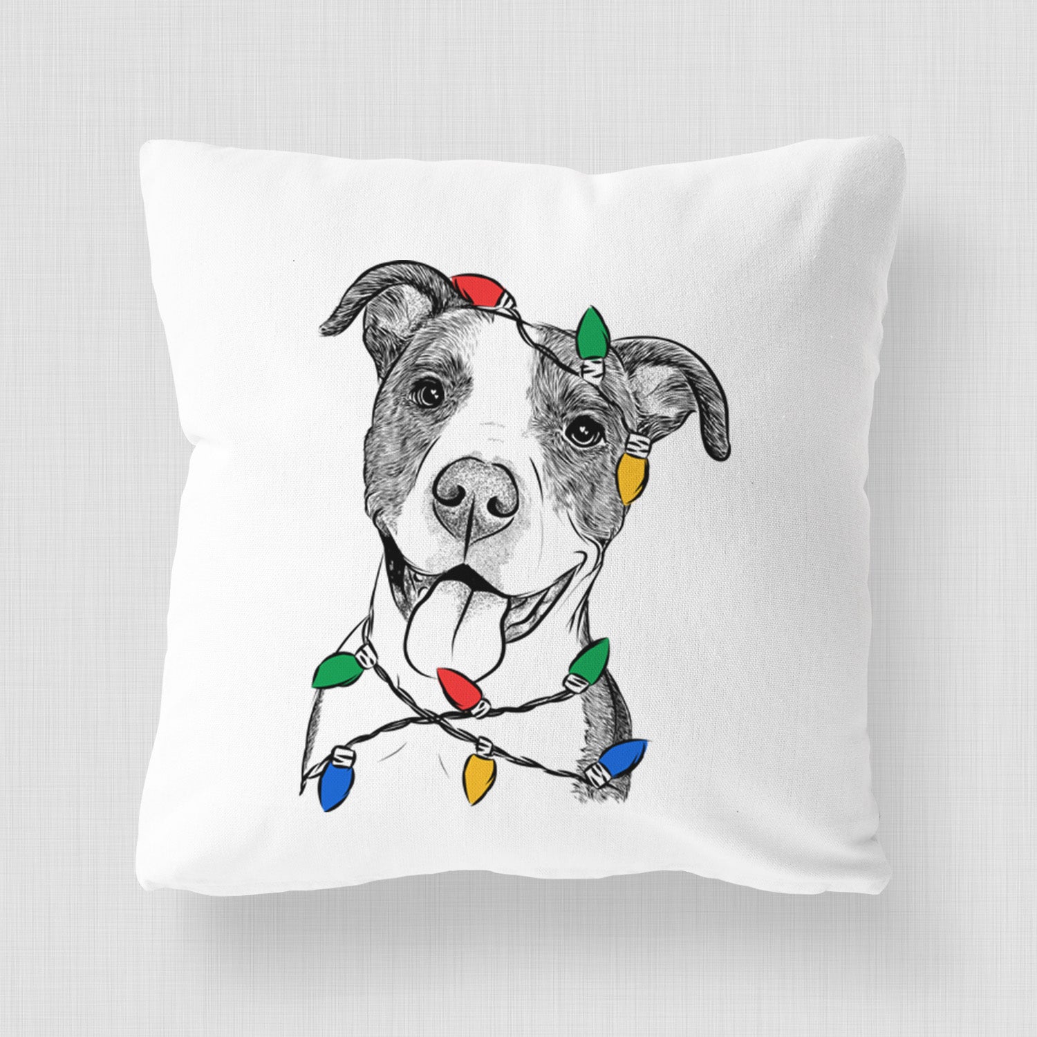Jax the American Pitbull Terrier Mix - Throw Pillow Cover