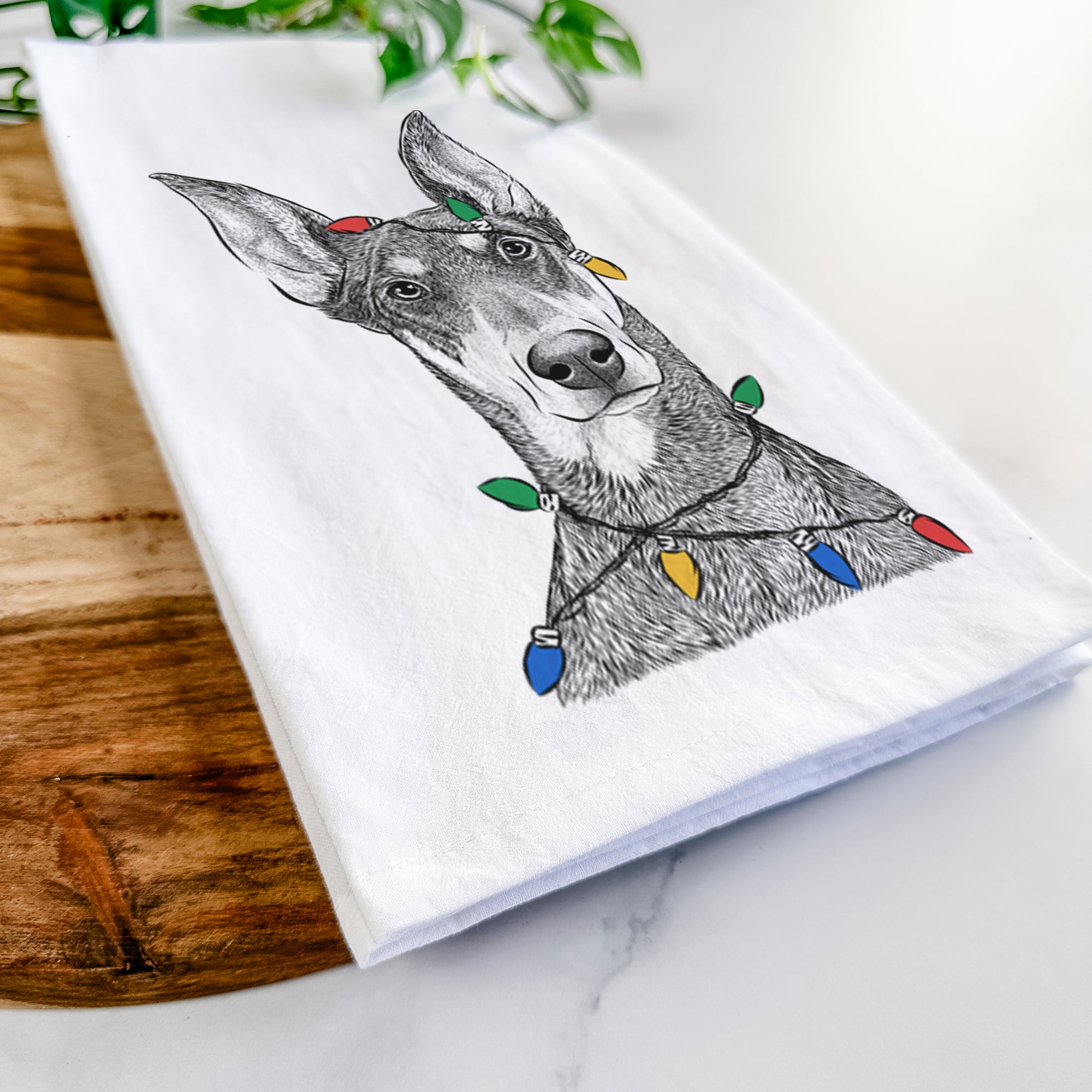 Jenna the Doberman Pinscher Tea Towel