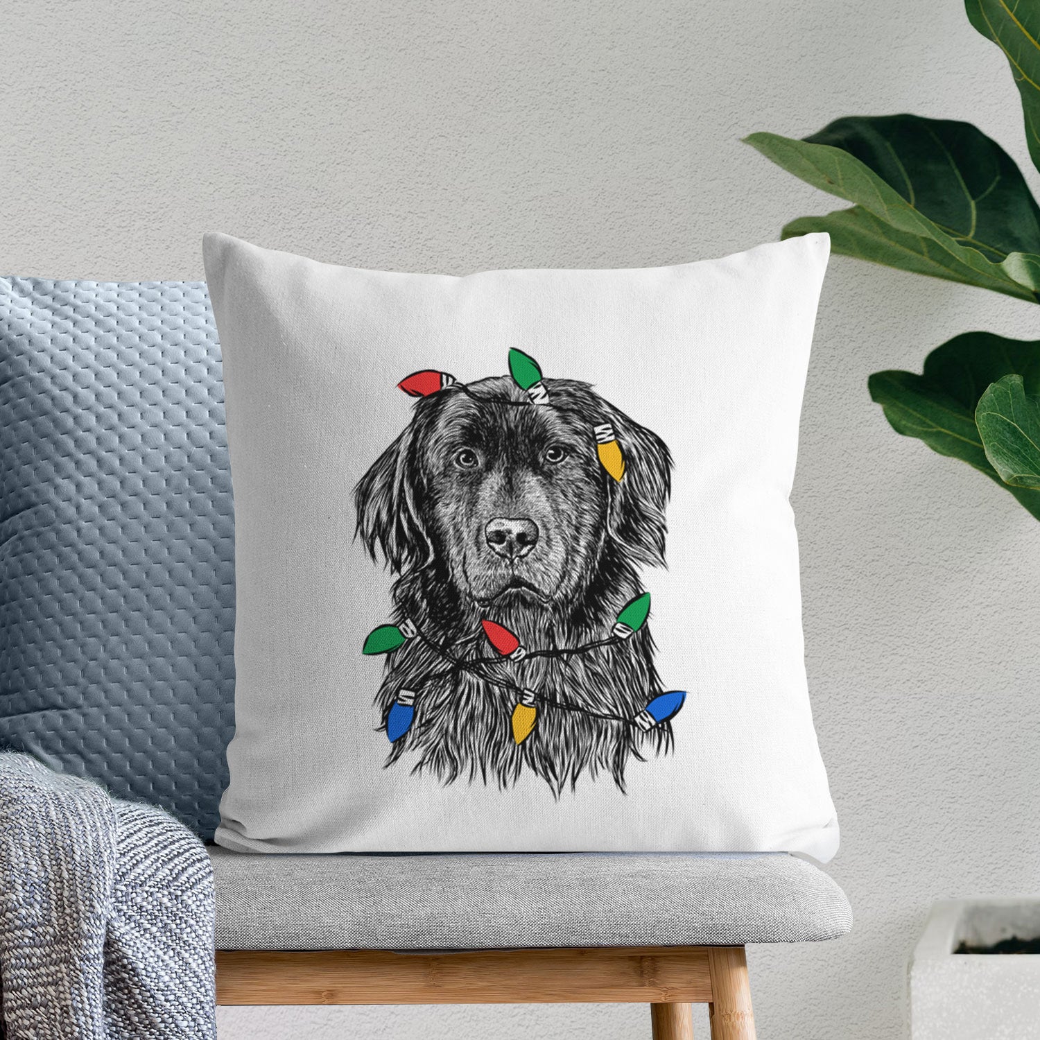 Jinx the Newfoundland - Throw Pillow Cover