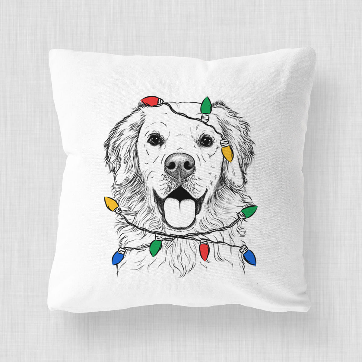 Juniper the Golden Retriever - Throw Pillow Cover
