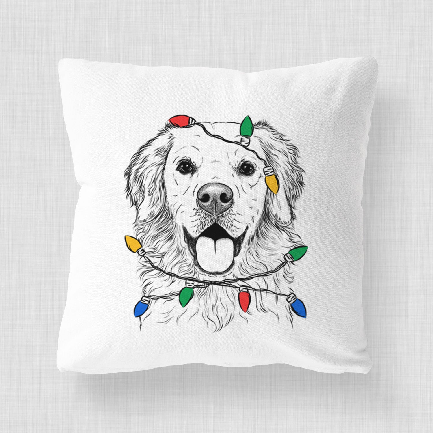 Juniper the Golden Retriever - Throw Pillow Cover