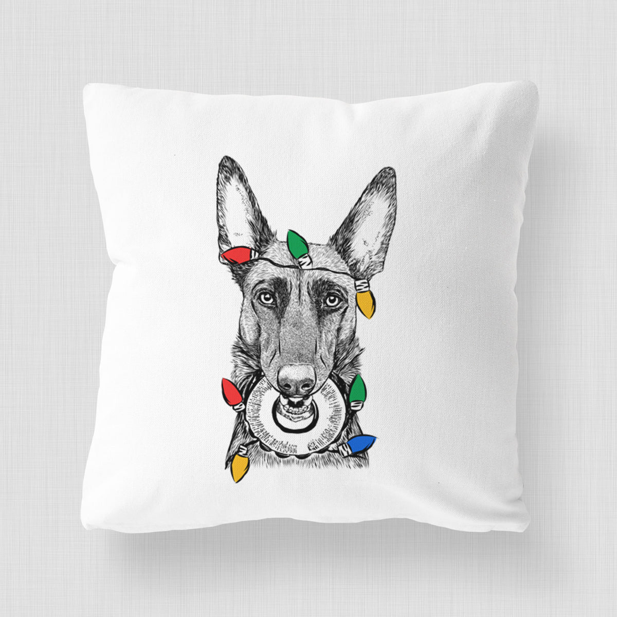 Juno the Belgian Malinois - Throw Pillow Cover