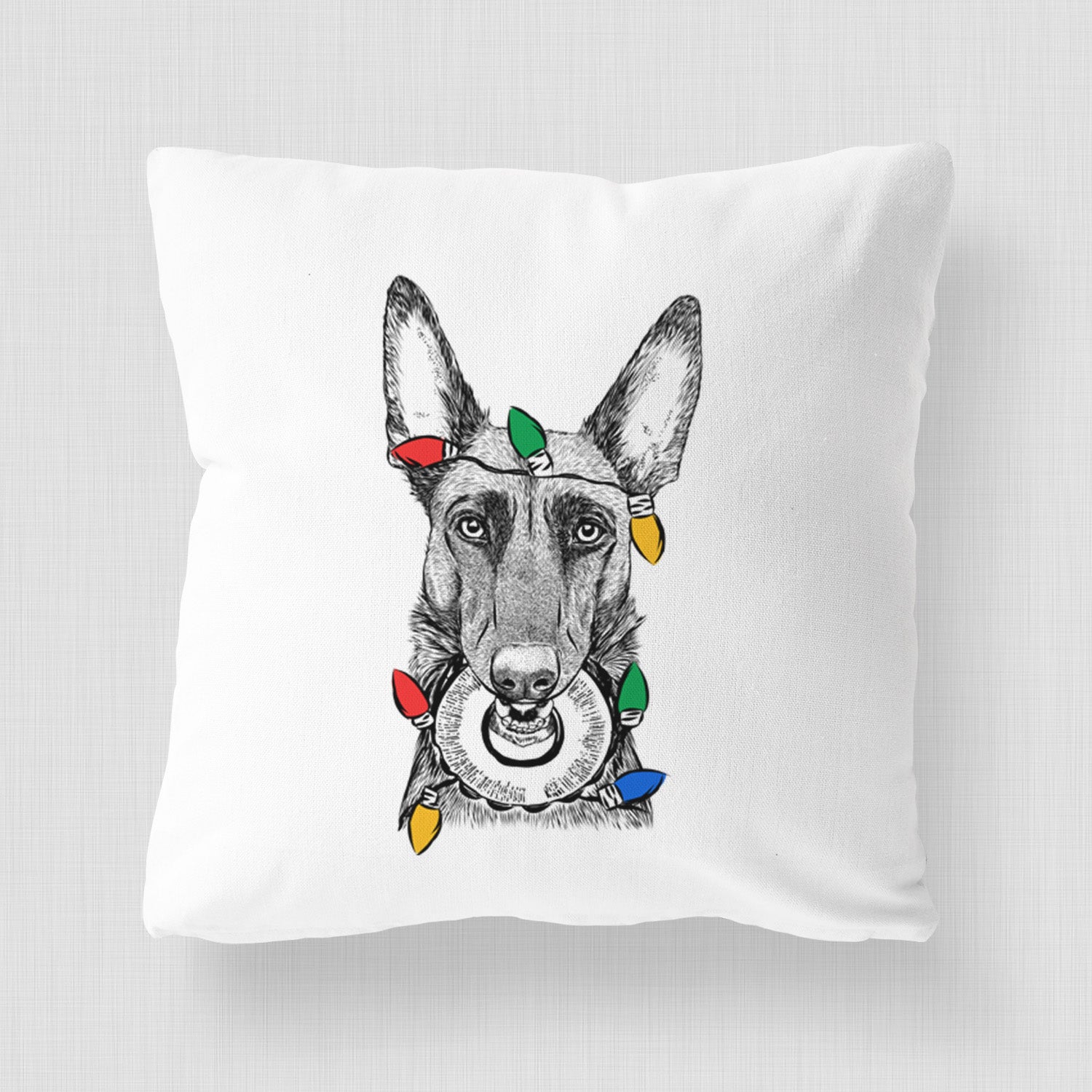 Juno the Belgian Malinois - Throw Pillow Cover