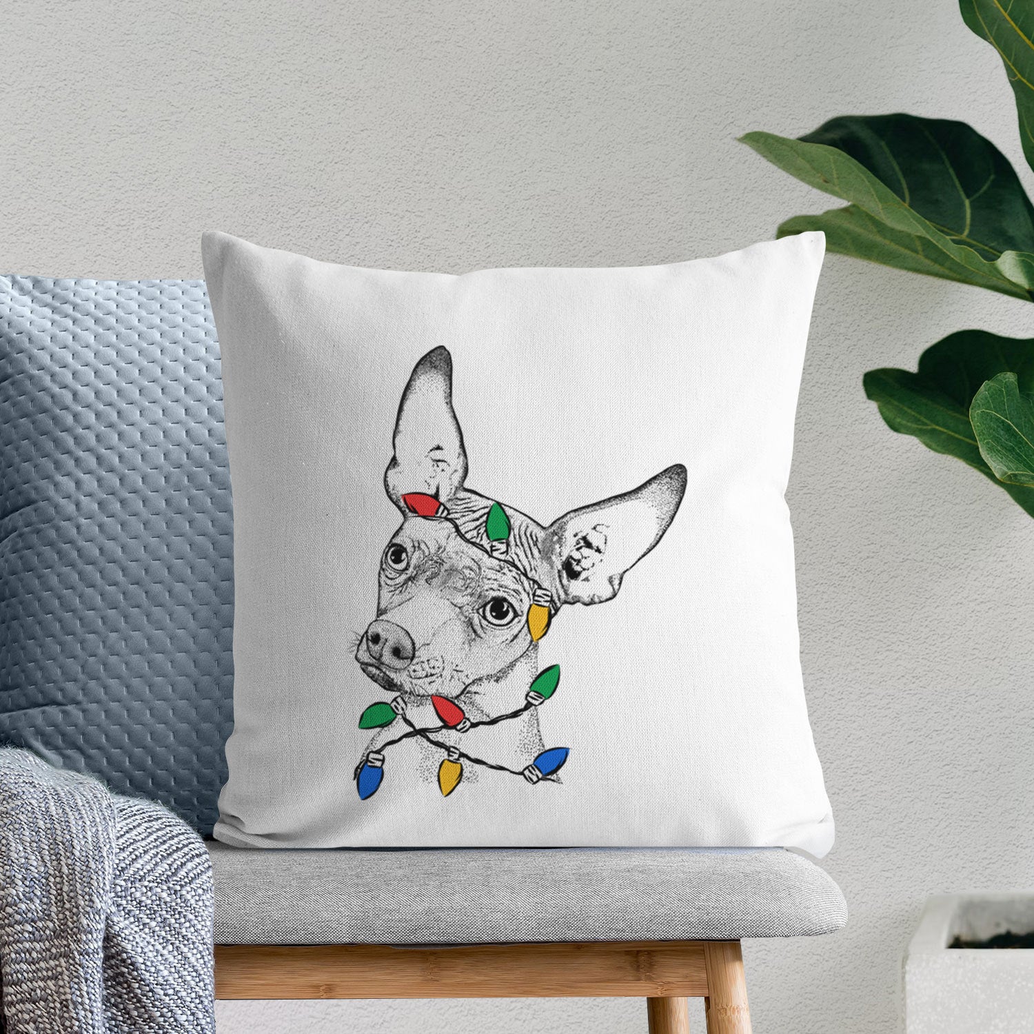 Kahlo the Xoloitzcuintli - Throw Pillow Cover