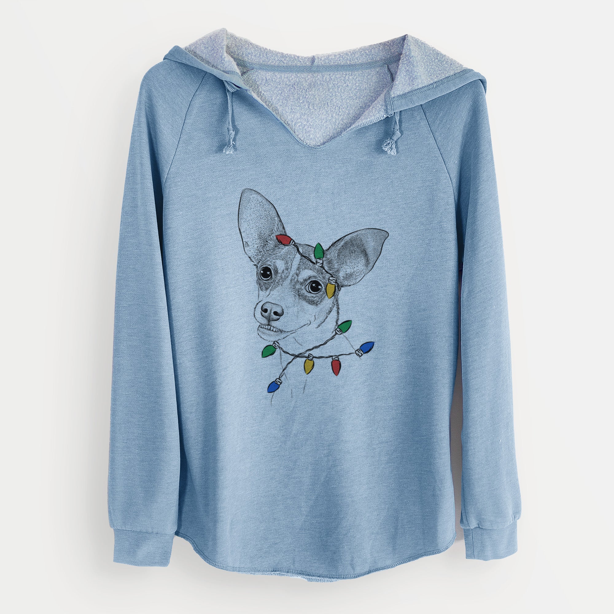 Christmas Lights Kailani the Chihuahua Mix - Cali Wave Hooded Sweatshirt