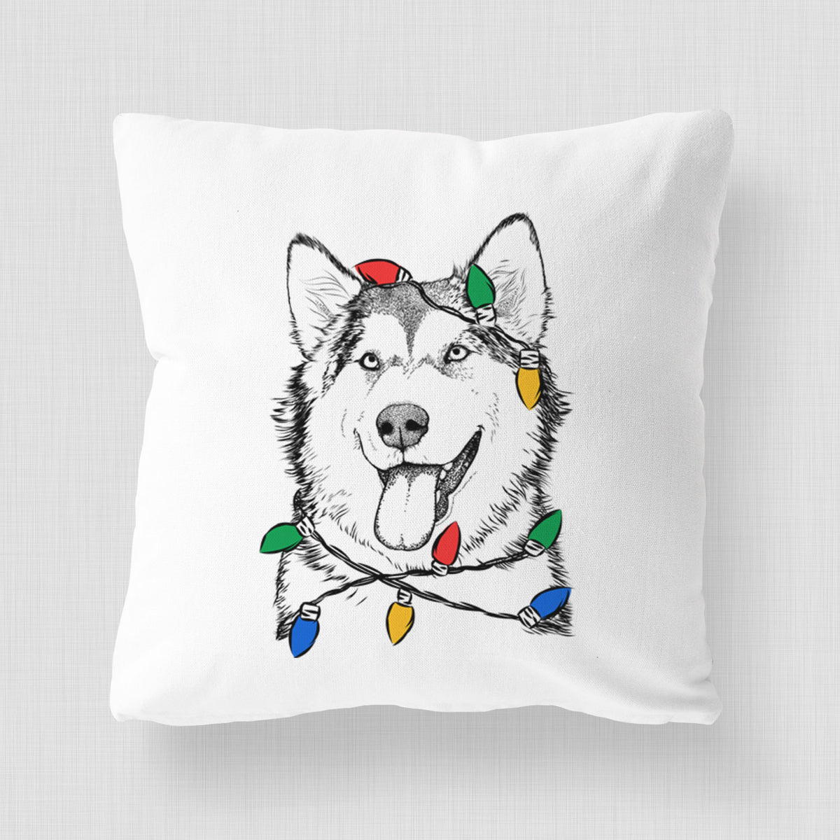 Kaskae the Alaskan Malamute - Throw Pillow Cover