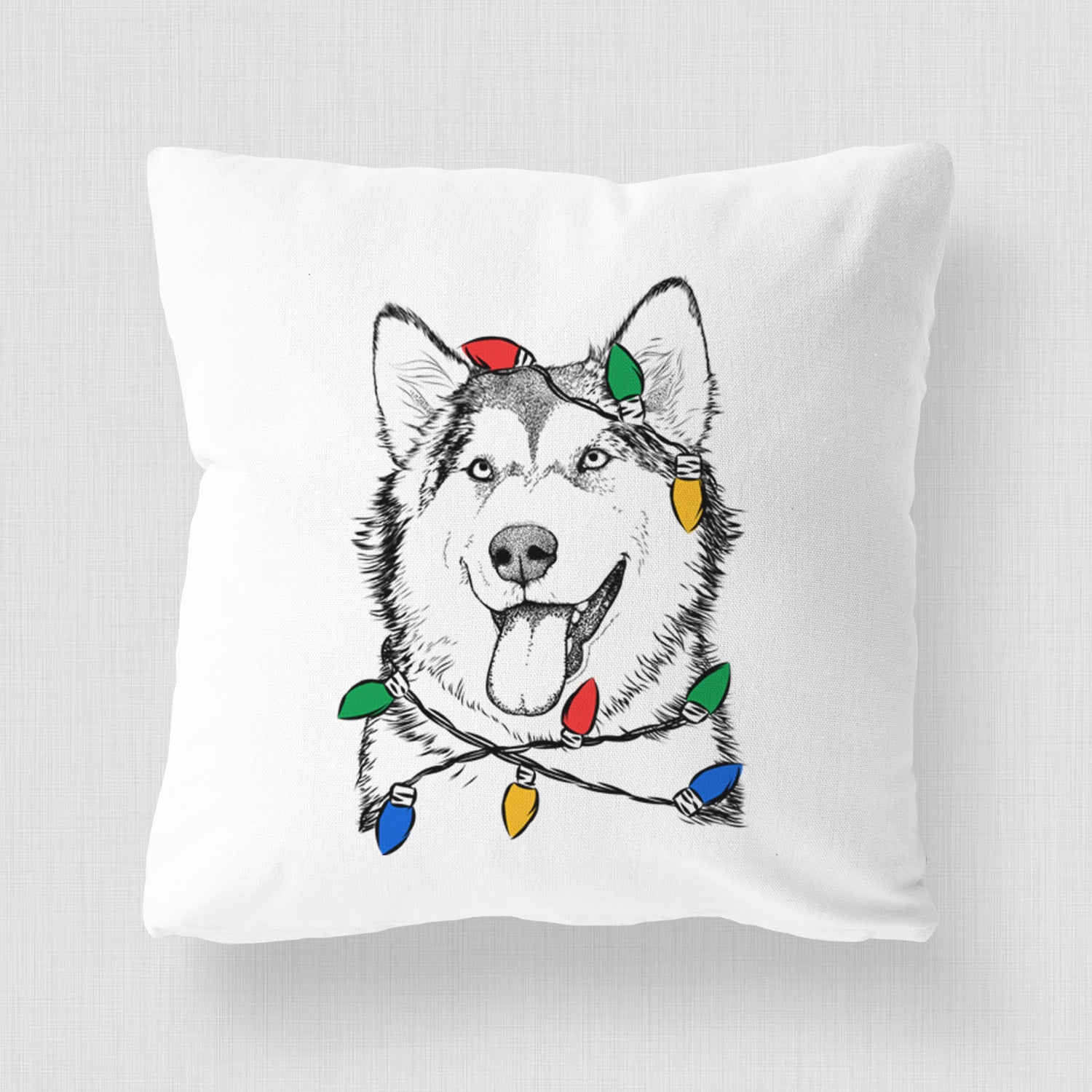 Kaskae the Alaskan Malamute - Throw Pillow Cover