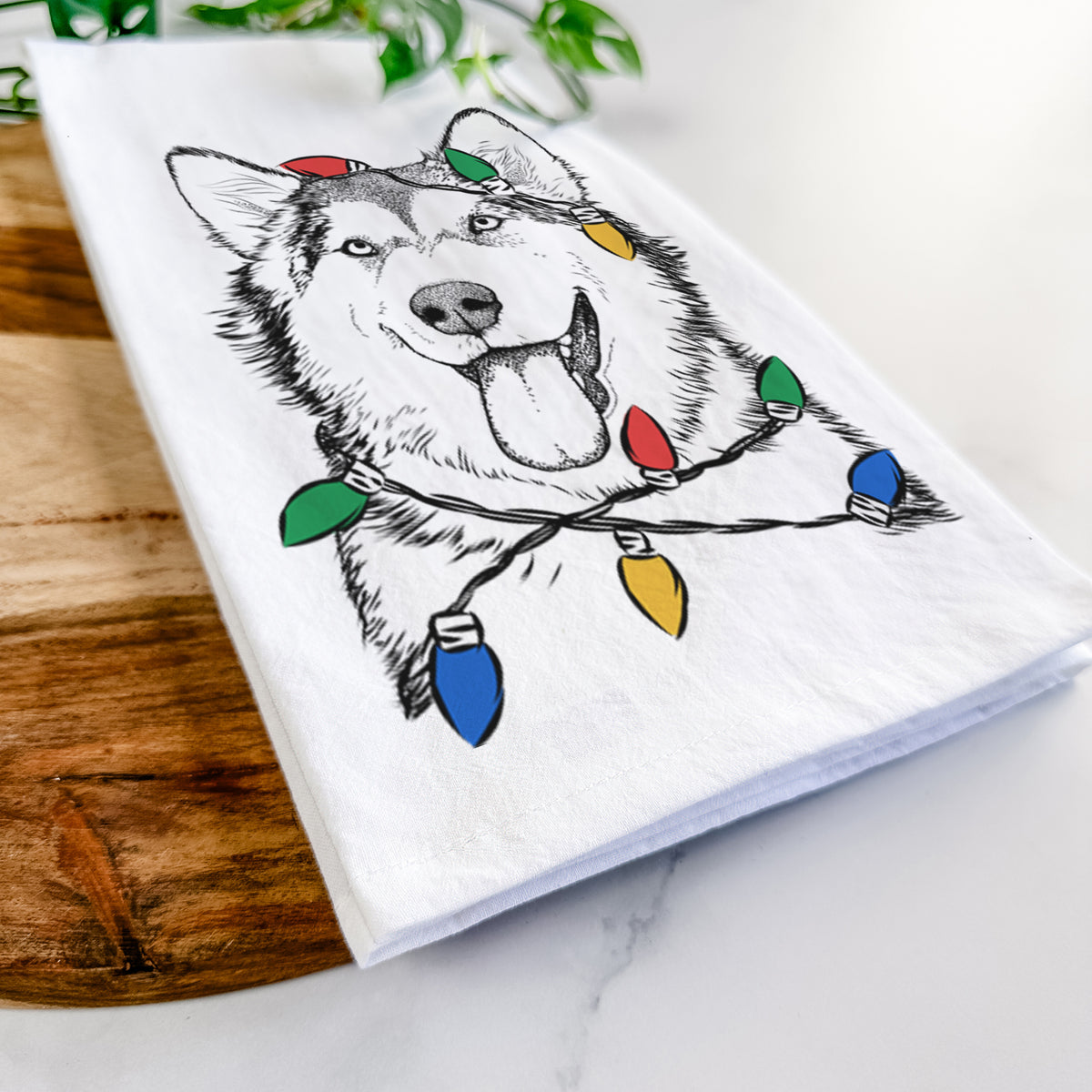 Kaskae the Alaskan Malamute Tea Towel