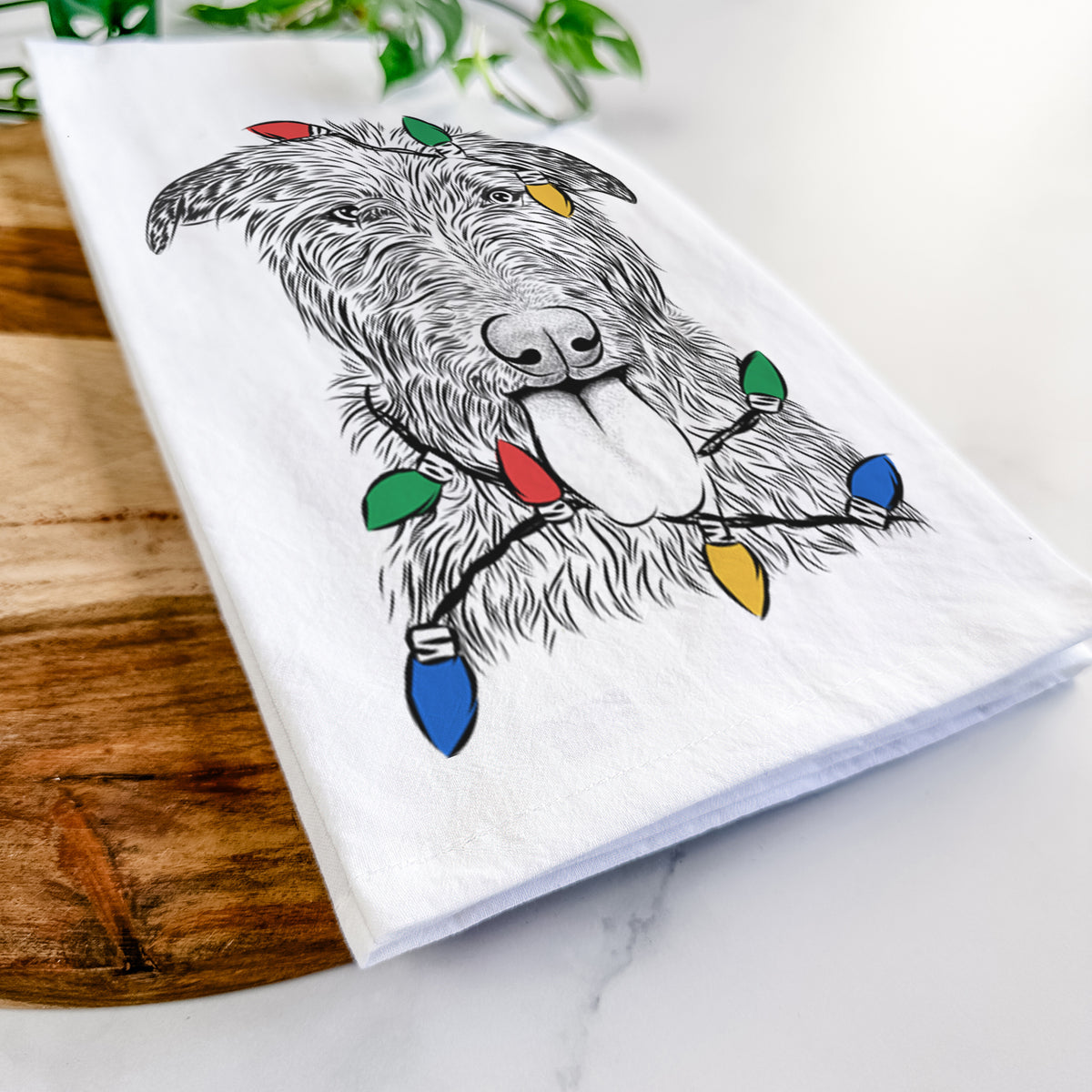 Keeva the Irish Wolfhound Tea Towel