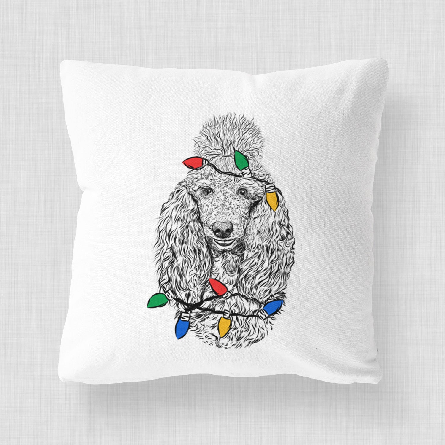 Kenna the Standard Poodle - Throw Pillow Cover