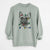 Christmas Lights Kingsleigh the French Bulldog - Unisex Pigment Dyed Crew Sweatshirt