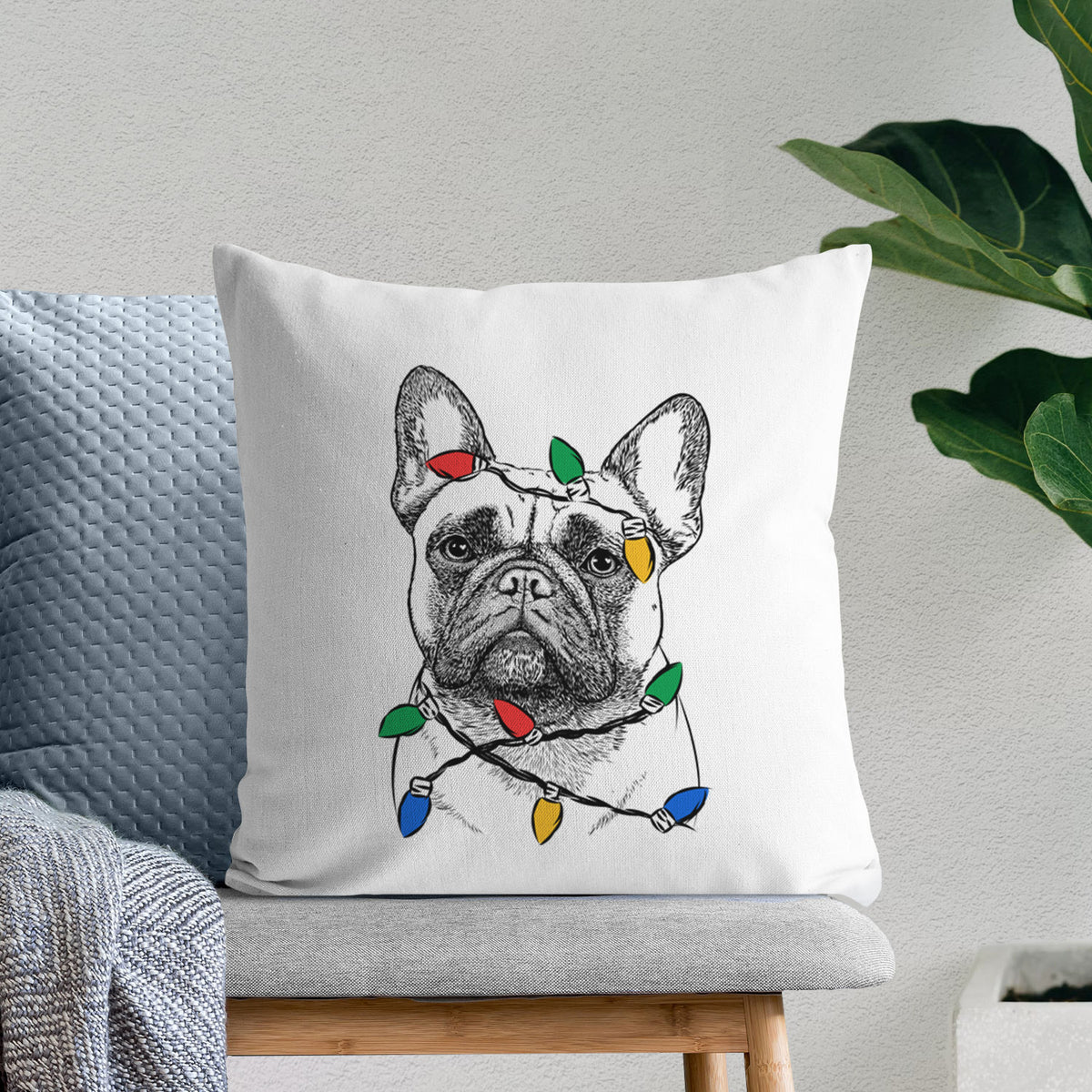 Kingsleigh the French Bulldog - Throw Pillow Cover