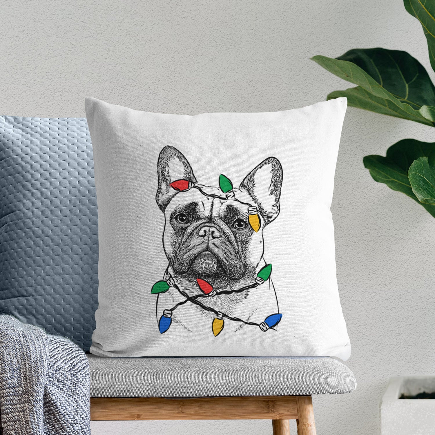 Kingsleigh the French Bulldog - Throw Pillow Cover