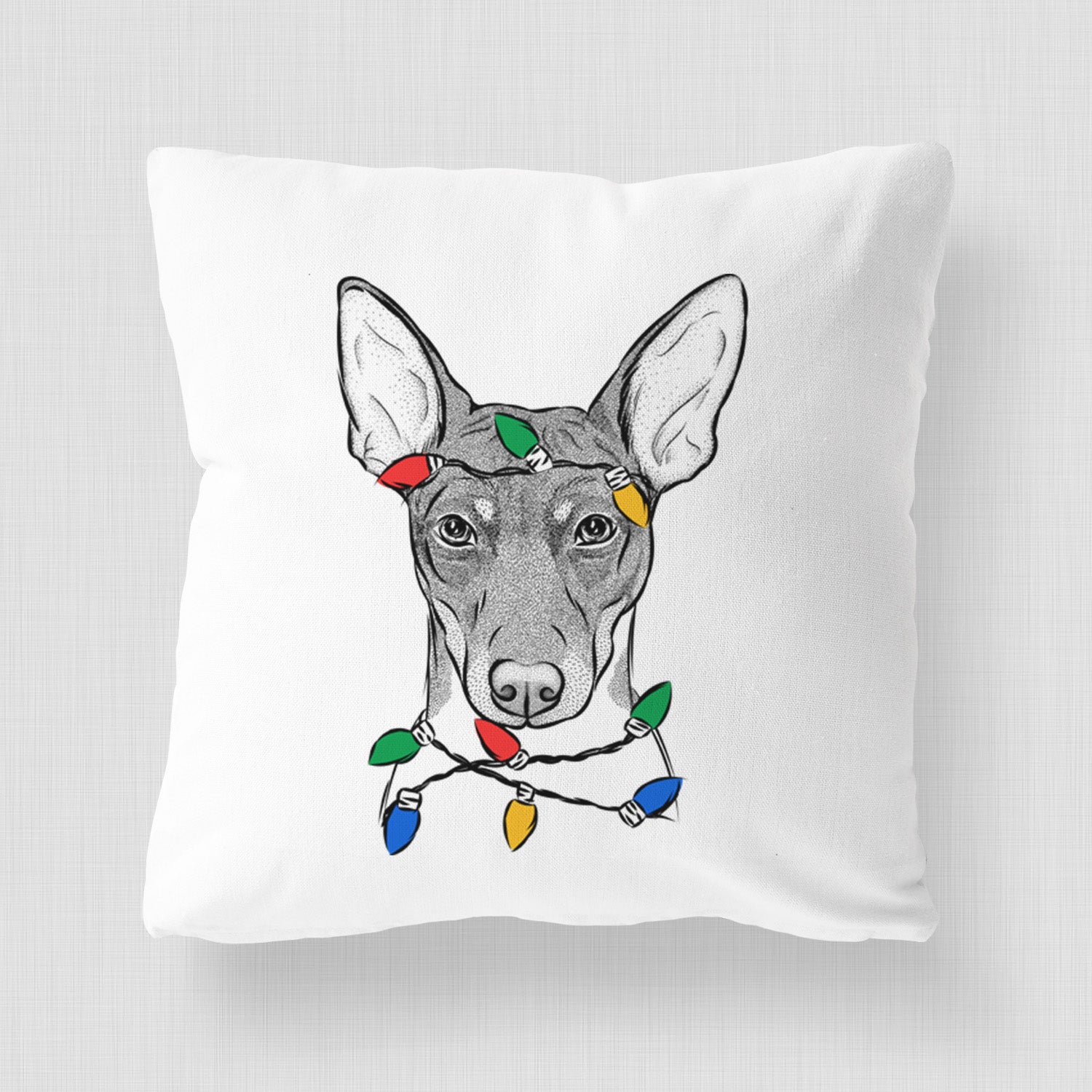 Knox the Rat Terrier - Throw Pillow Cover