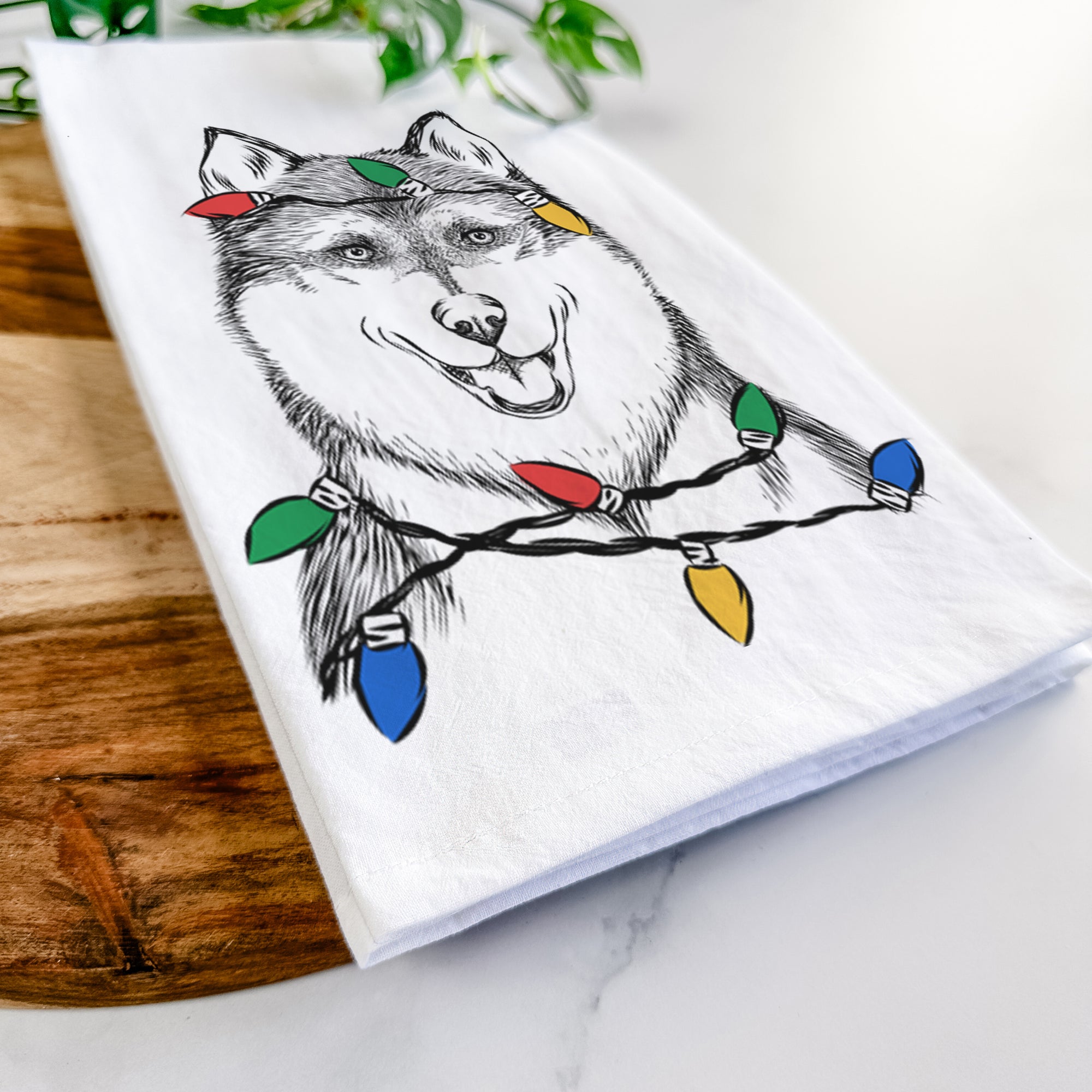 Koda the Siberian Husky Tea Towel