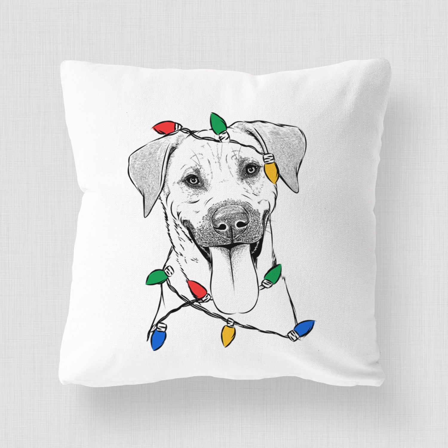 Koda the Black Mouth Cur - Throw Pillow Cover