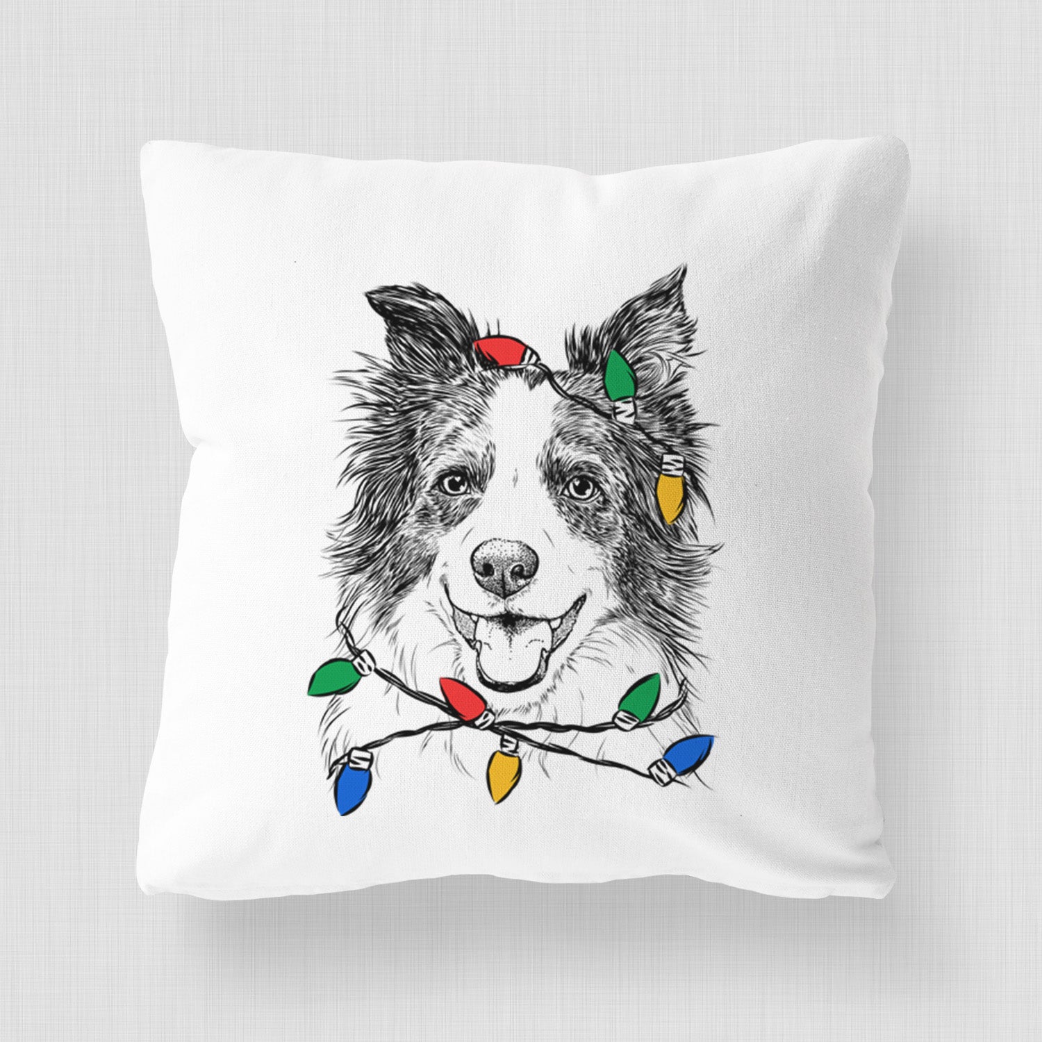 Kylee the Border Collie - Throw Pillow Cover