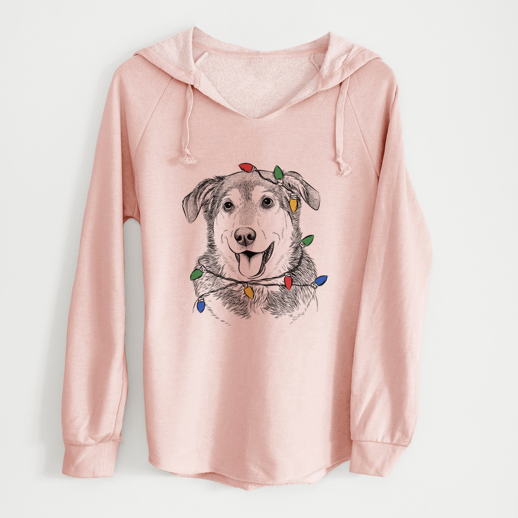 Christmas Lights Lance the Lab/Shepherd Mix - Cali Wave Hooded Sweatshirt